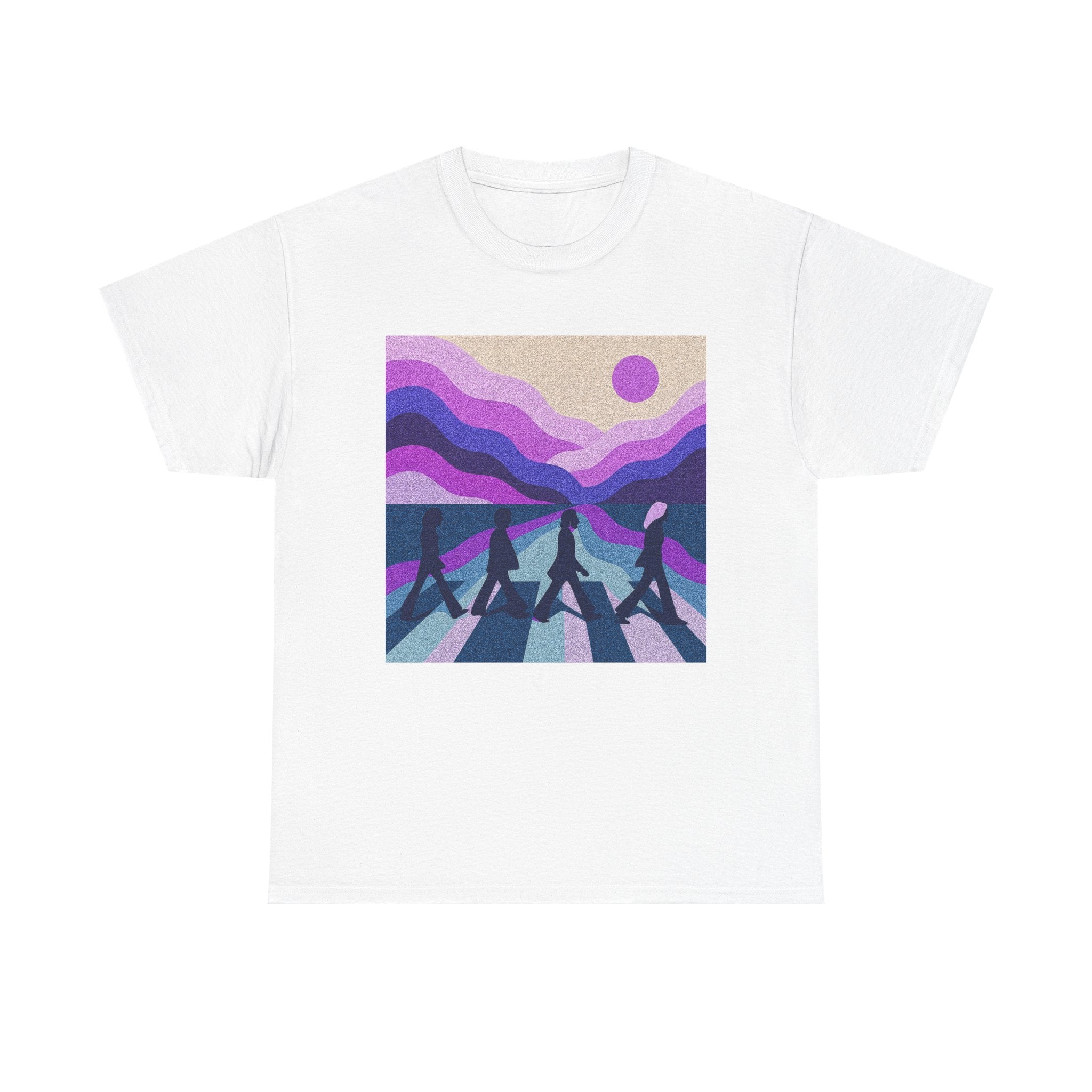 Copy of Beatles Inspired Abbey Road Tee | Retro Sunset Waves vinyl record vibes pop music