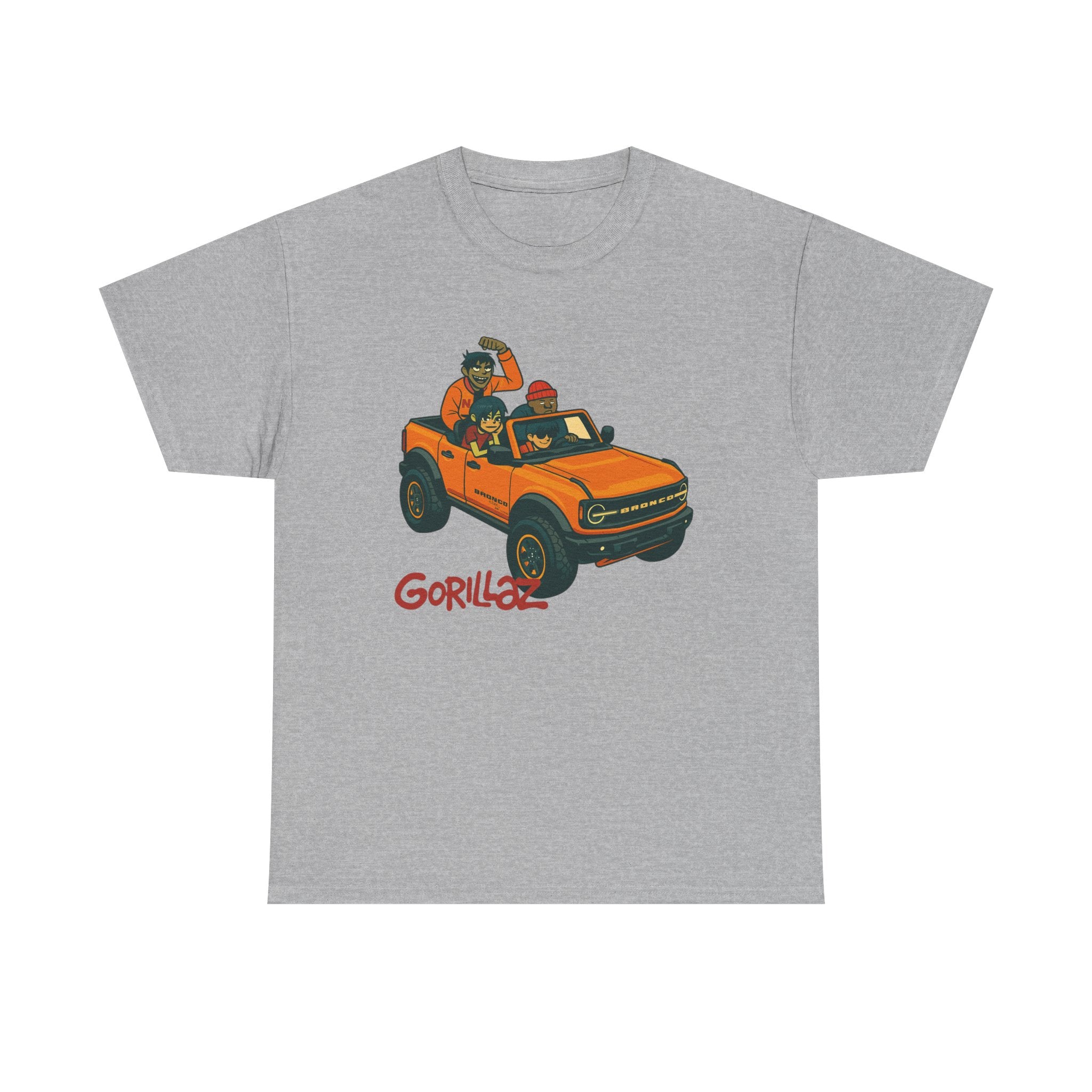 Gorillaz Inspired Bronco Jeep Tee | Band T-Shirt
