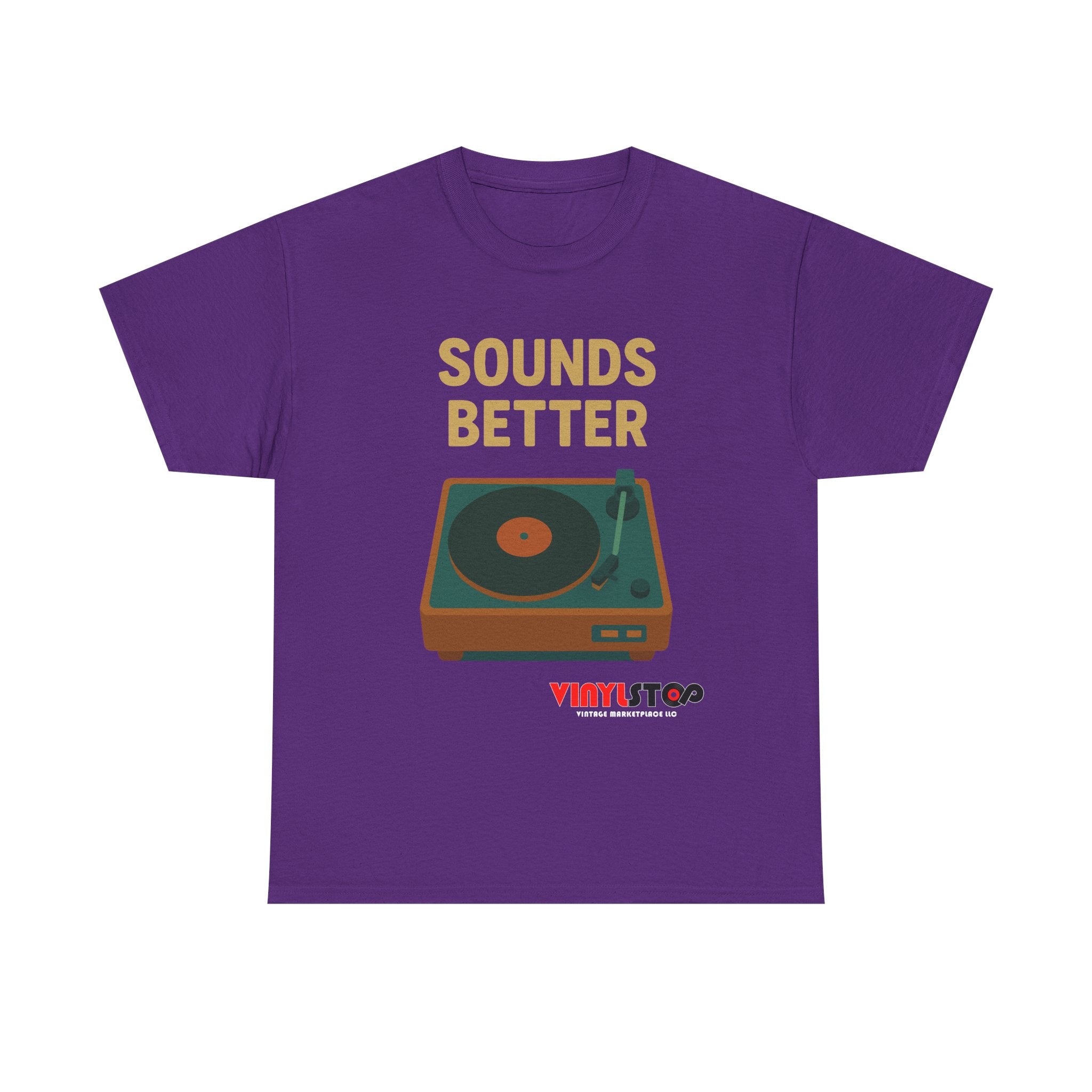 Sounds Better on Vinyl Record T-Shirt | Turntable Graphic Tee