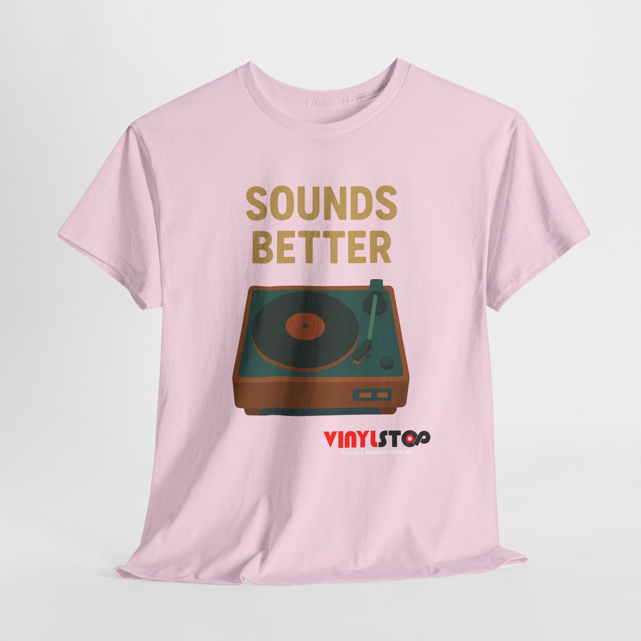 Sounds Better on Vinyl Record T-Shirt | Turntable Graphic Tee