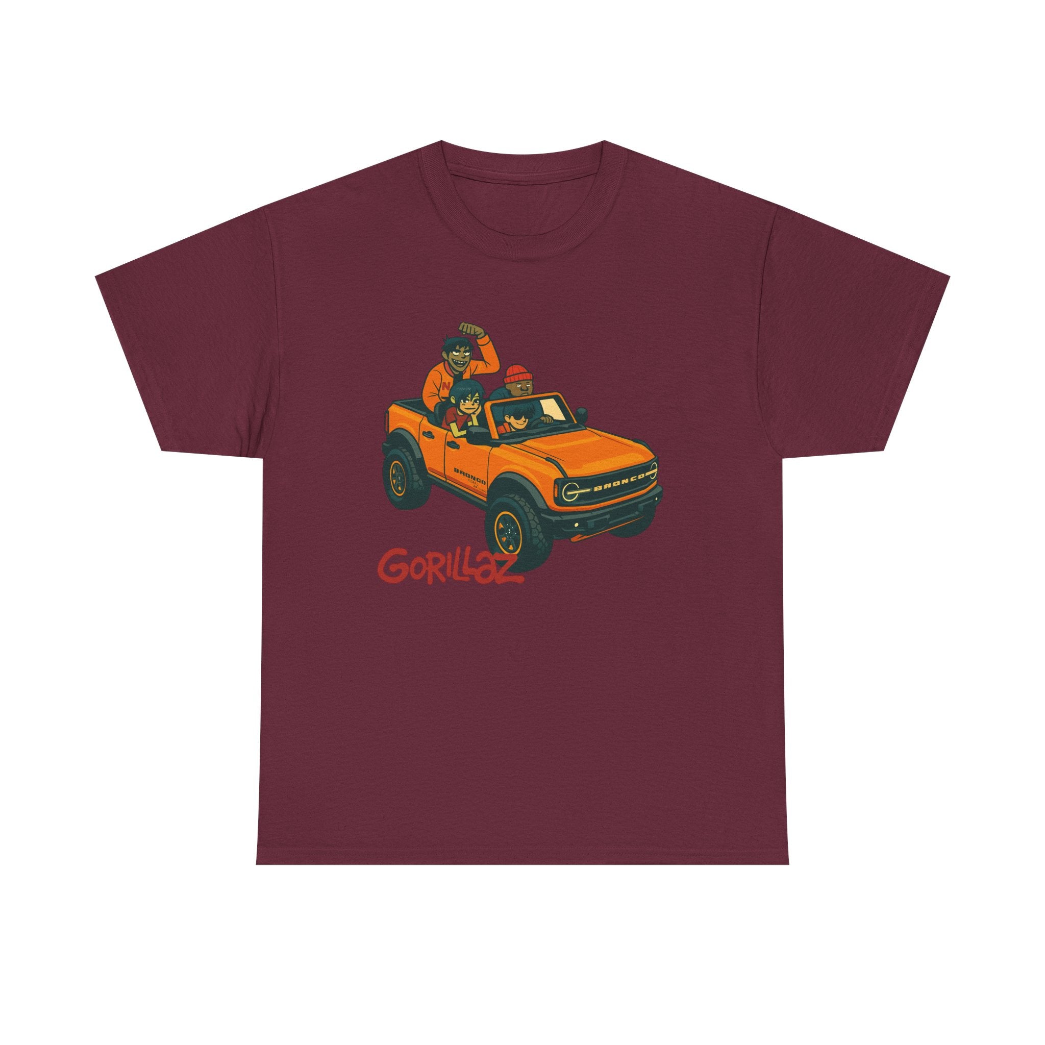 Gorillaz Inspired Bronco Jeep Tee | Band T-Shirt