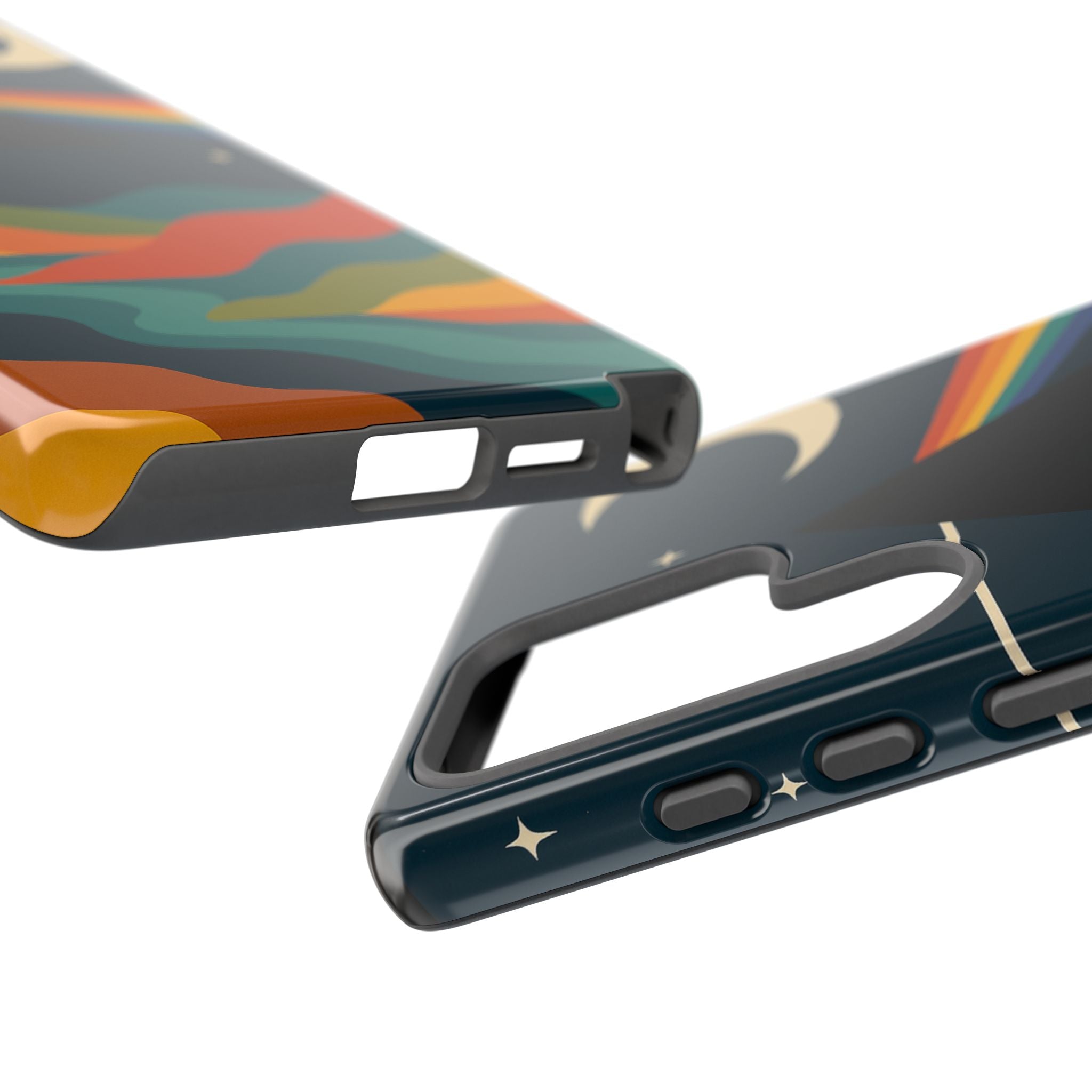 Dark Side of Moon Phone Case — Rainbow Landscape Tough Case Pink Floyd Inspired