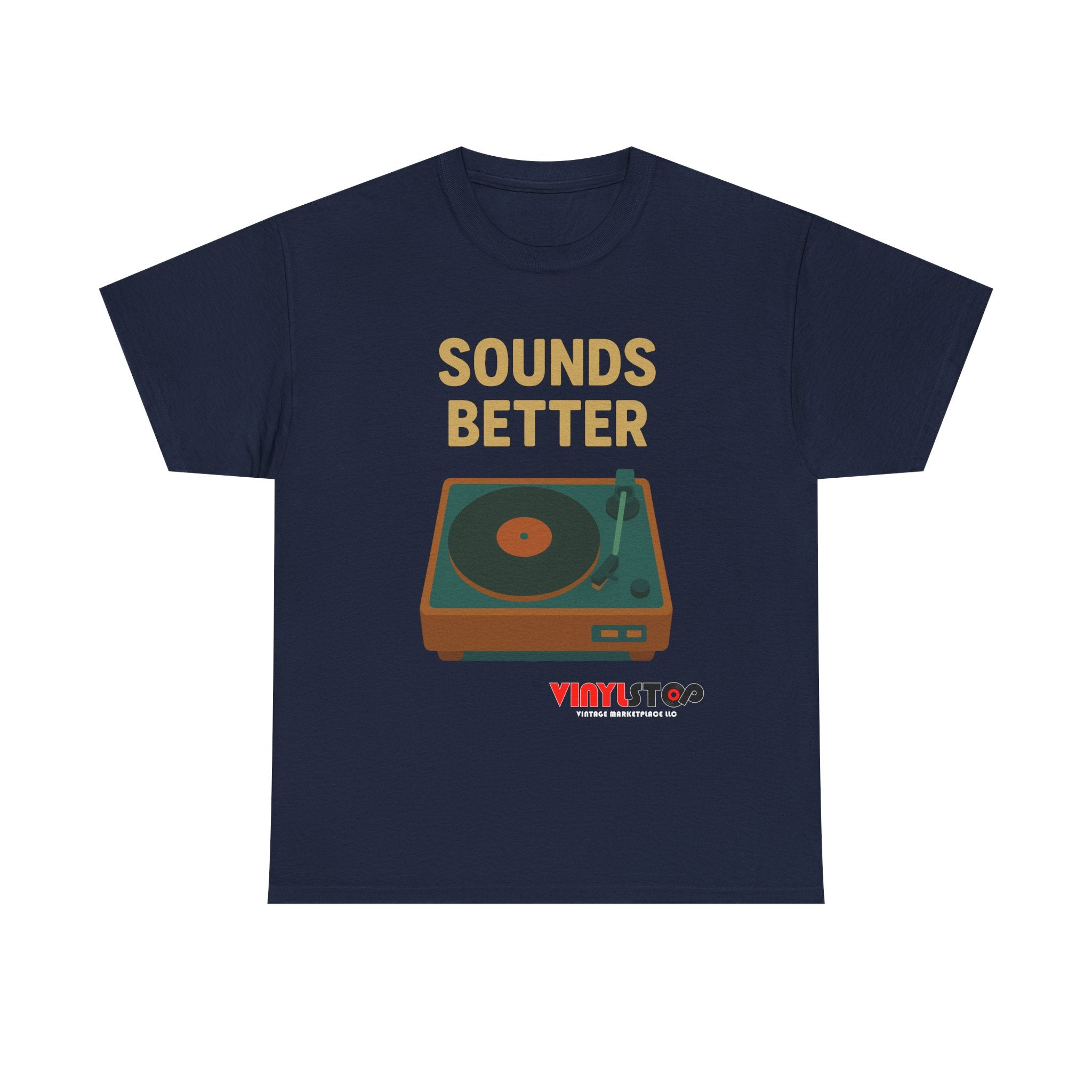 Sounds Better on Vinyl Record T-Shirt | Turntable Graphic Tee