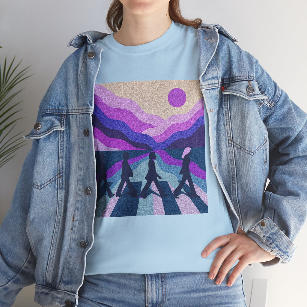 Copy of Beatles Inspired Abbey Road Tee | Retro Sunset Waves vinyl record vibes pop music