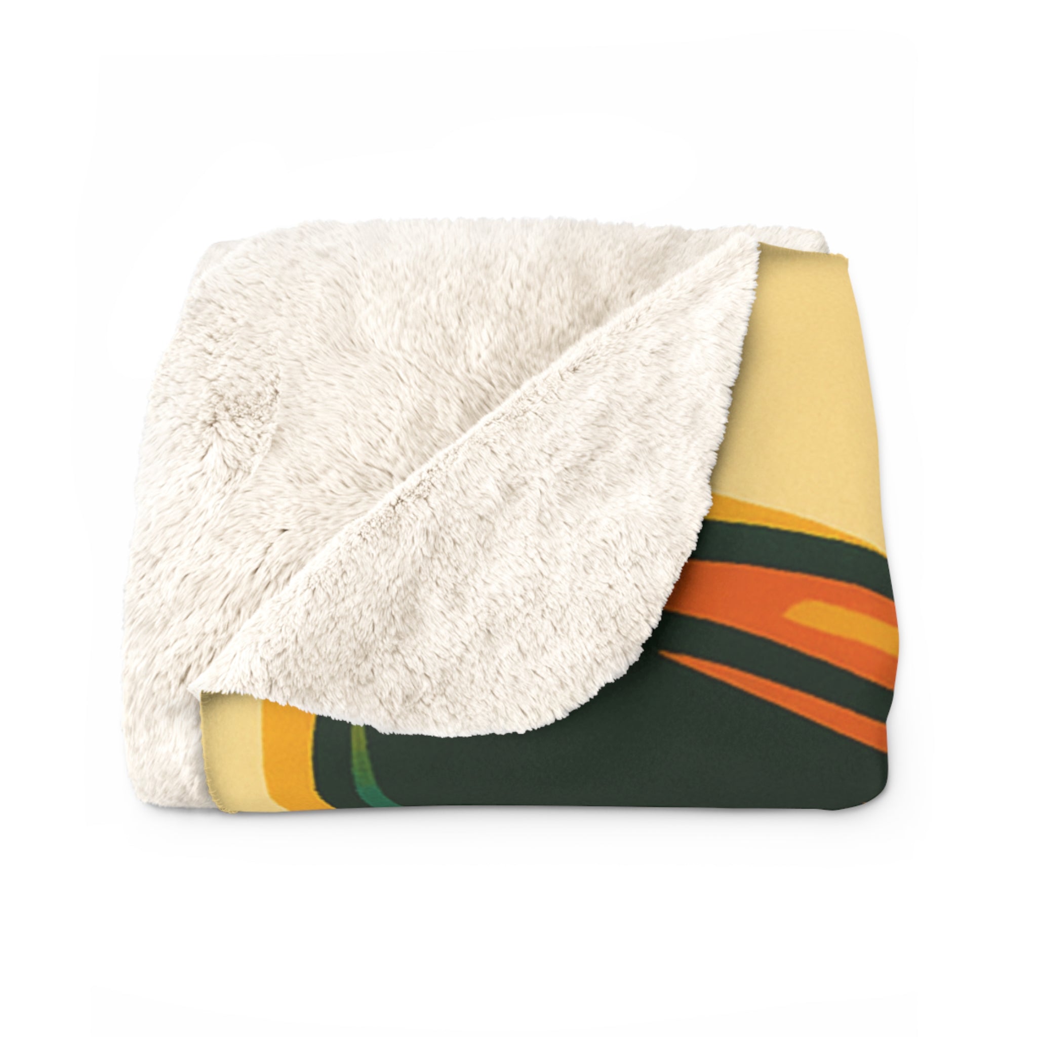 Zeppelin Crash Retro Sherpa Blanket — Vintage Airship Graphic Throw