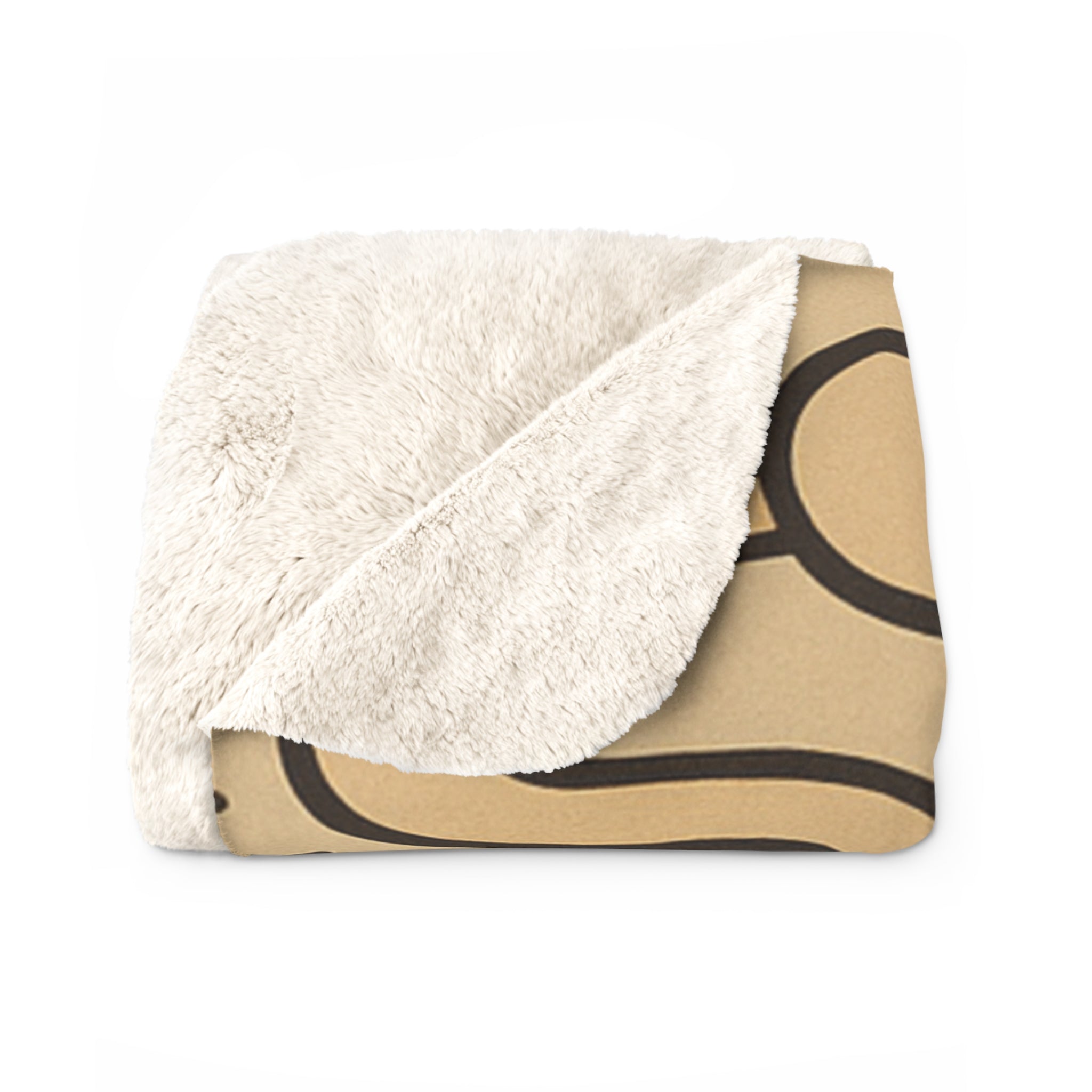 Retro Dookie Landscape Sherpa Blanket — Cozy Vintage Adventure Throw
