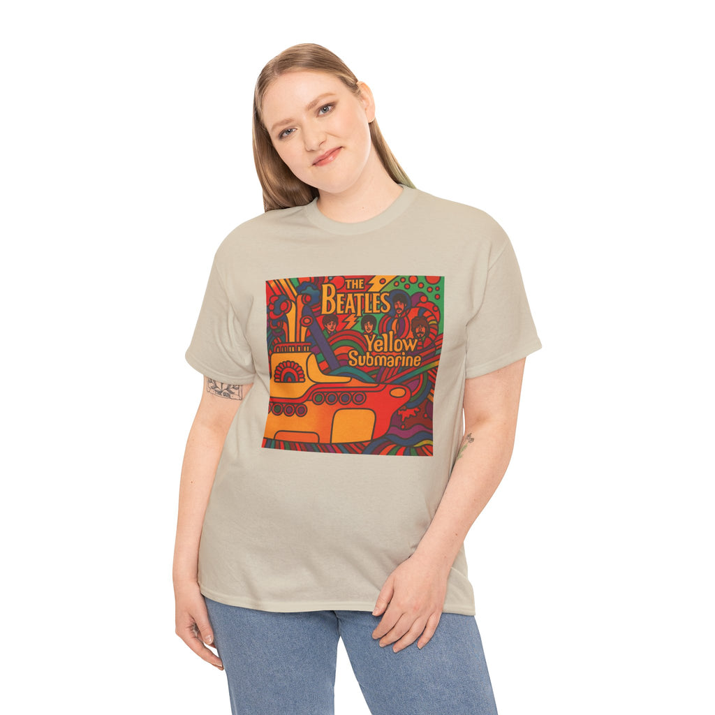 Yellow Submarine Beatles Inspired T-Shirt | Psychedelic Retro Waves, Vintage 60s Art
