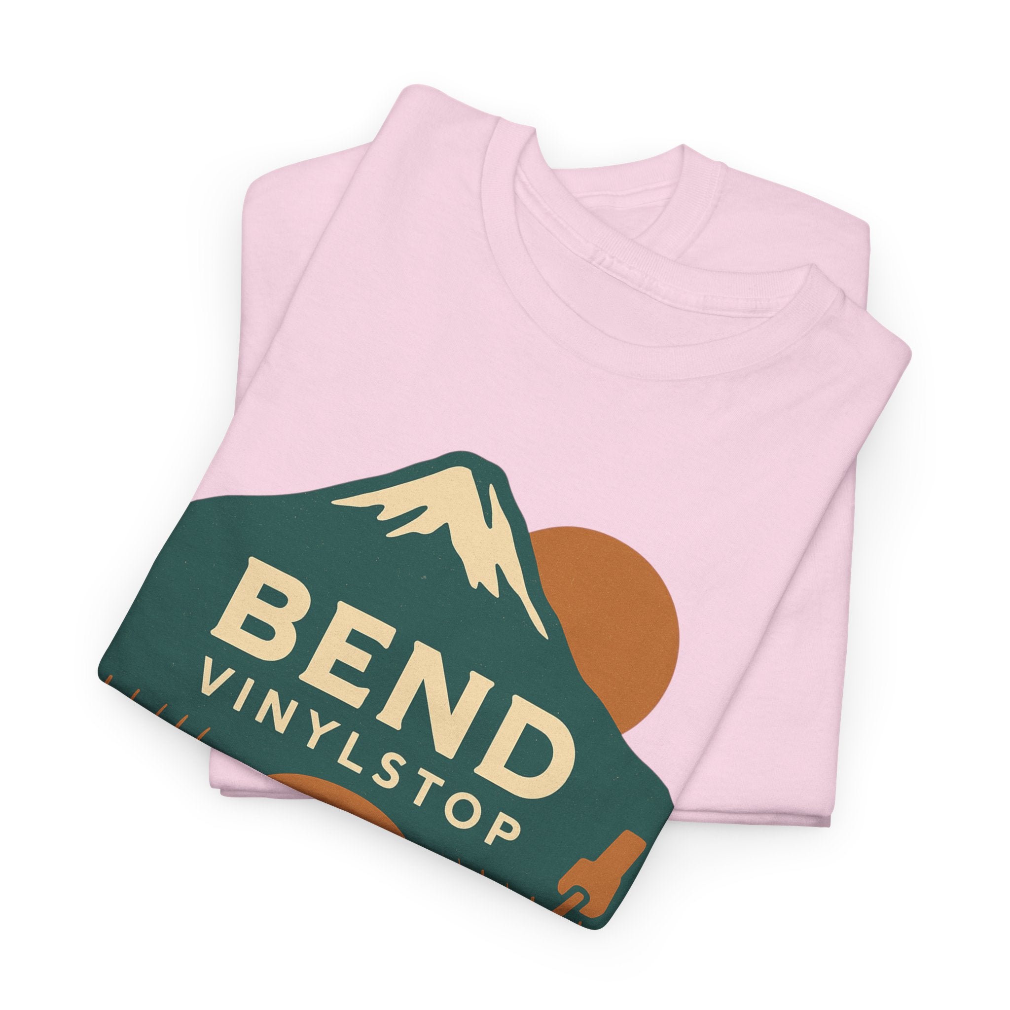 Bend Oregon Vinyl Stop T-Shirt | Mountain Record Player Tee Record Store