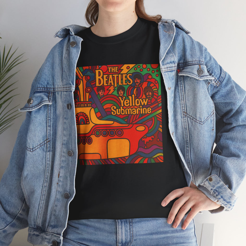 Yellow Submarine Beatles Inspired T-Shirt | Psychedelic Retro Waves, Vintage 60s Art