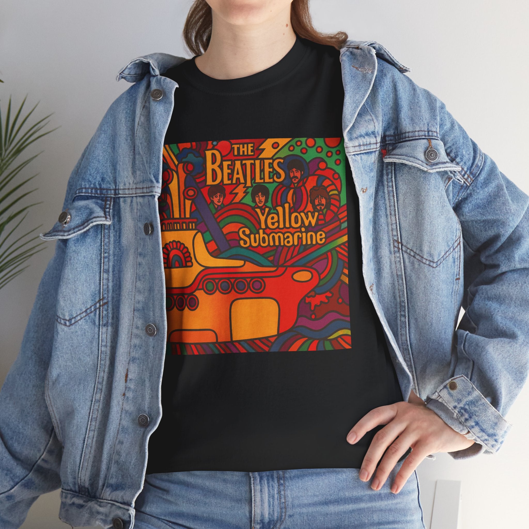 Yellow Submarine Beatles Inspired T-Shirt | Psychedelic Retro Waves, Vintage 60s Art
