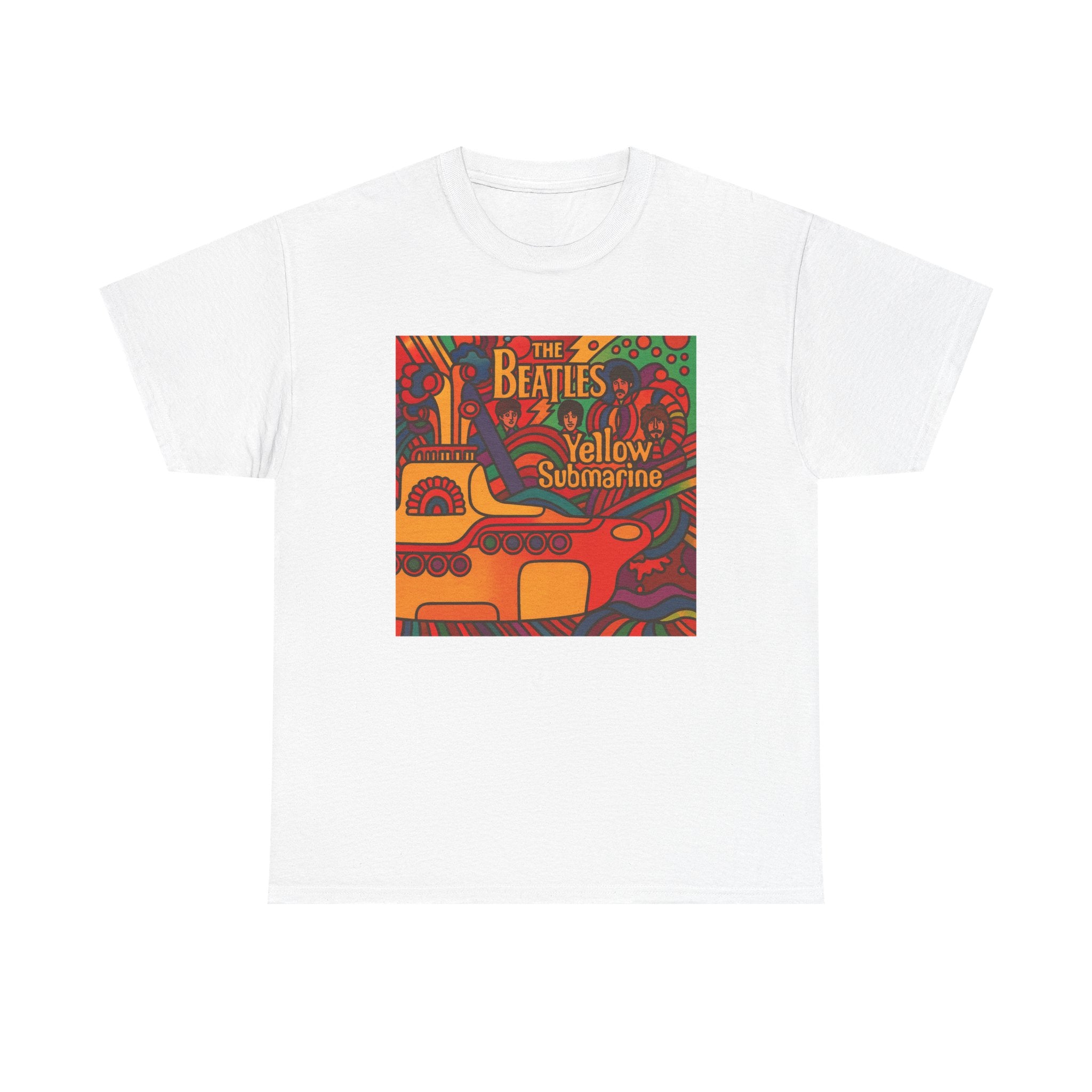 Yellow Submarine Beatles Inspired T-Shirt | Psychedelic Retro Waves, Vintage 60s Art