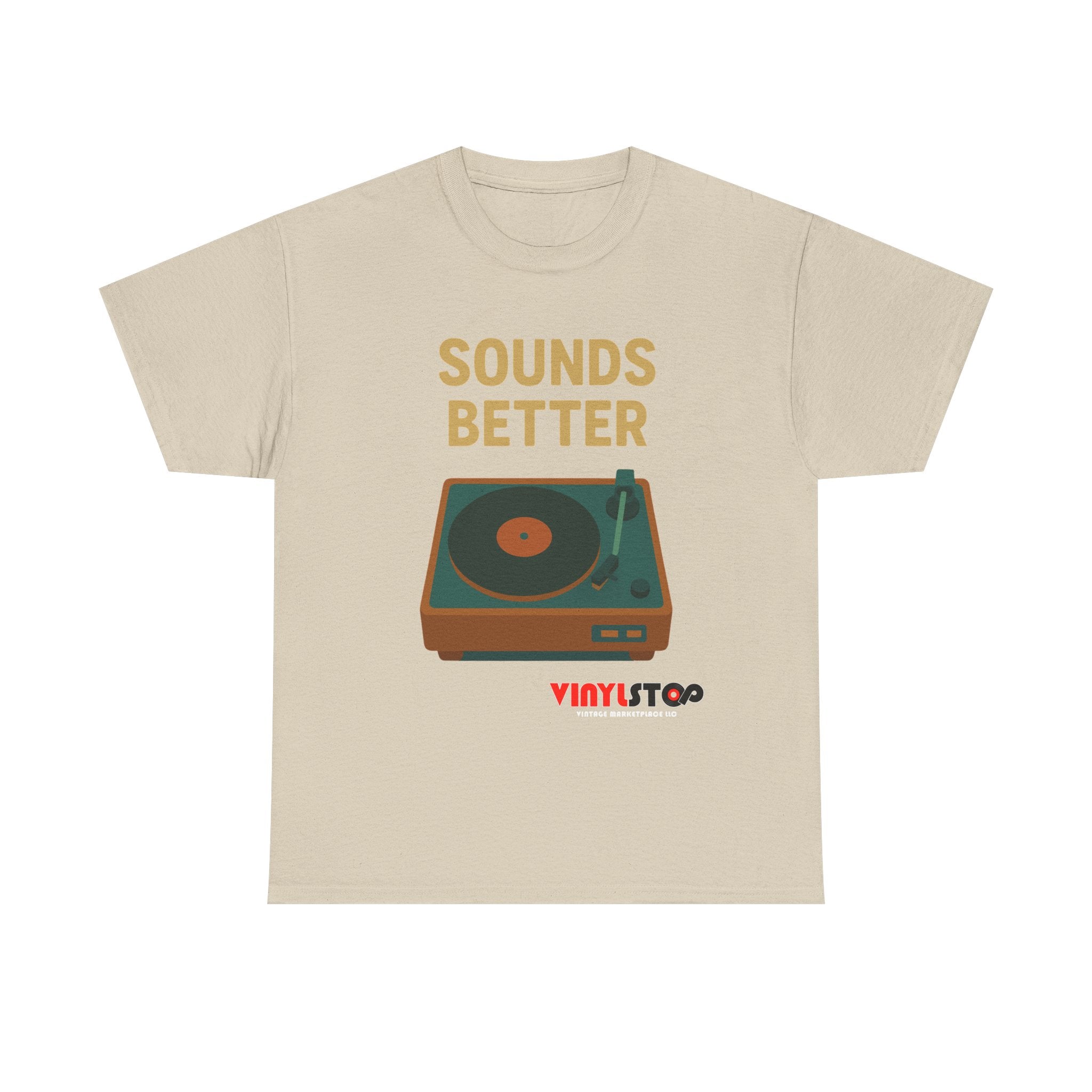 Sounds Better on Vinyl Record T-Shirt | Turntable Graphic Tee