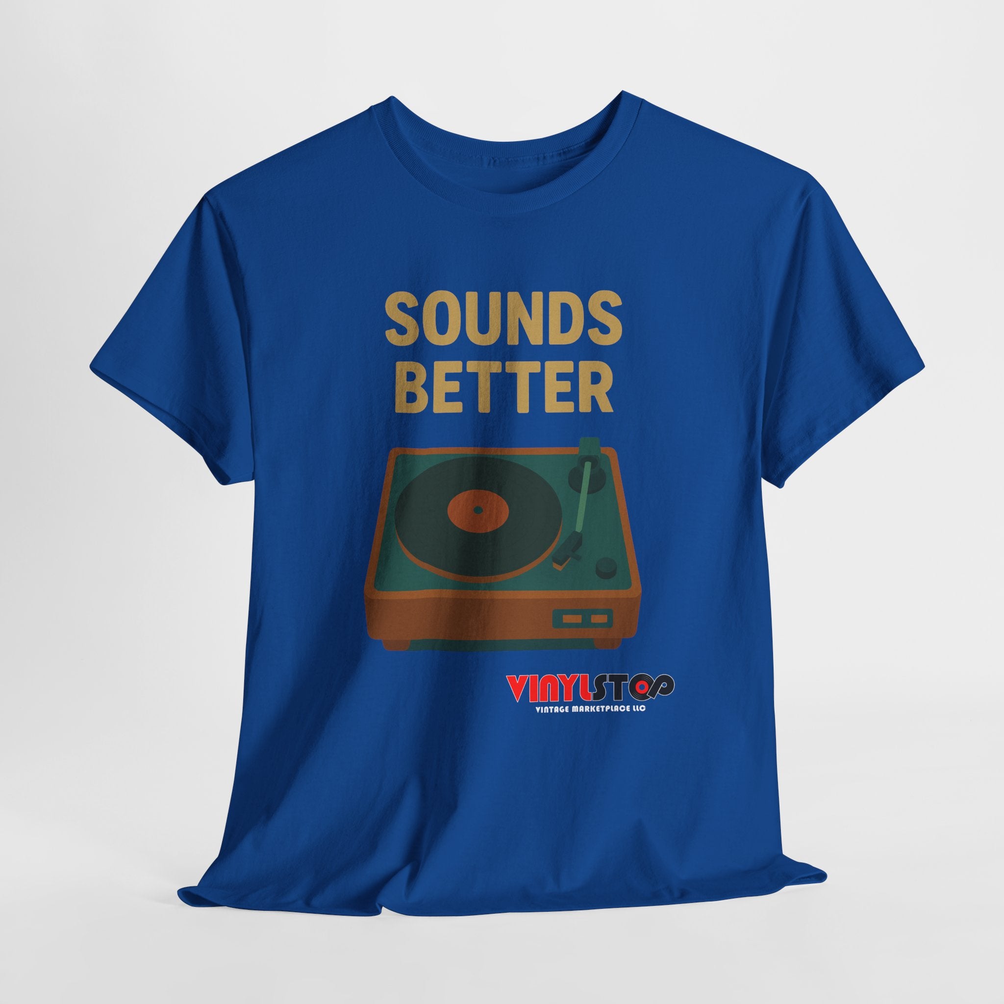 Sounds Better on Vinyl Record T-Shirt | Turntable Graphic Tee