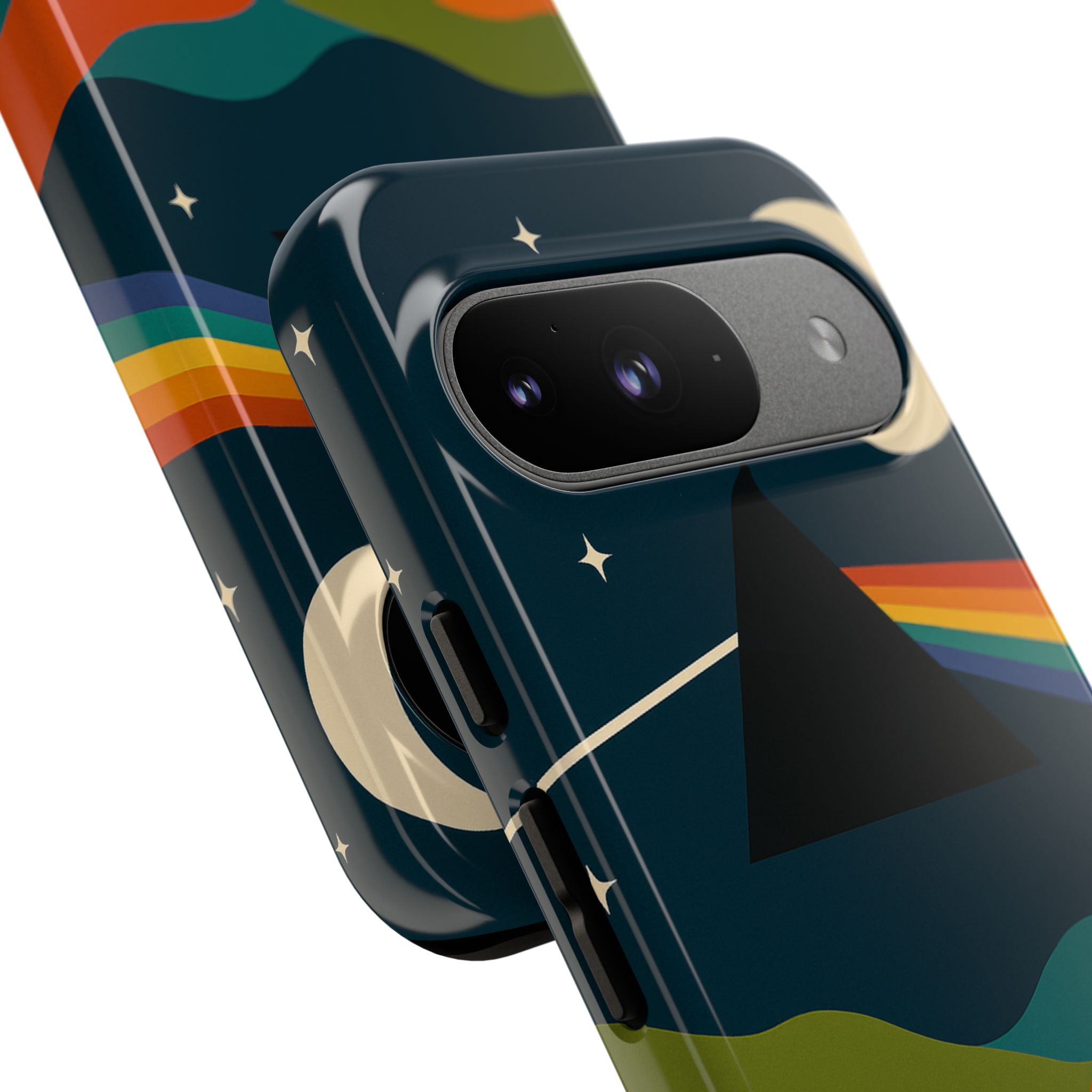 Dark Side of Moon Phone Case — Rainbow Landscape Tough Case Pink Floyd Inspired