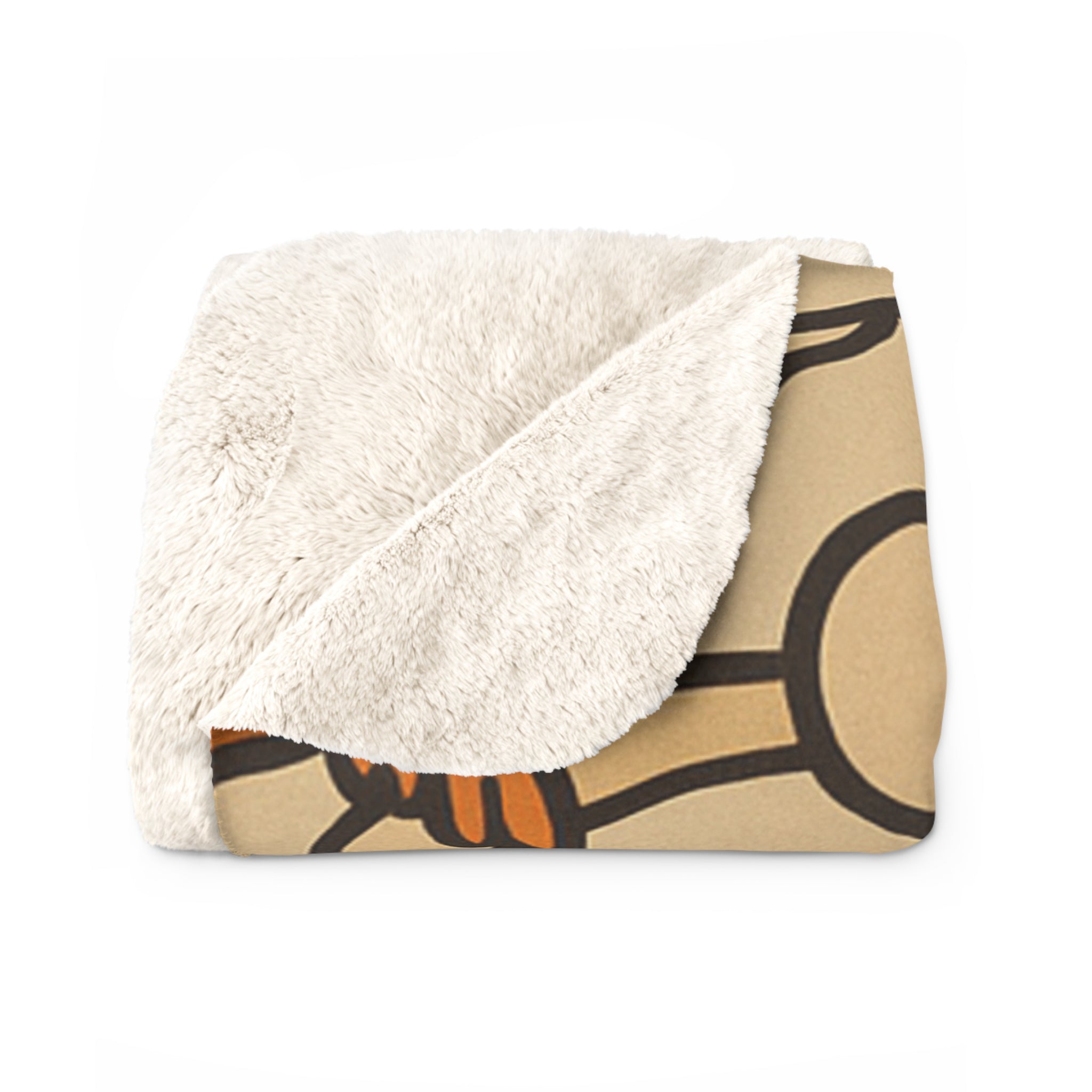 Retro Dookie Landscape Sherpa Blanket — Cozy Vintage Adventure Throw