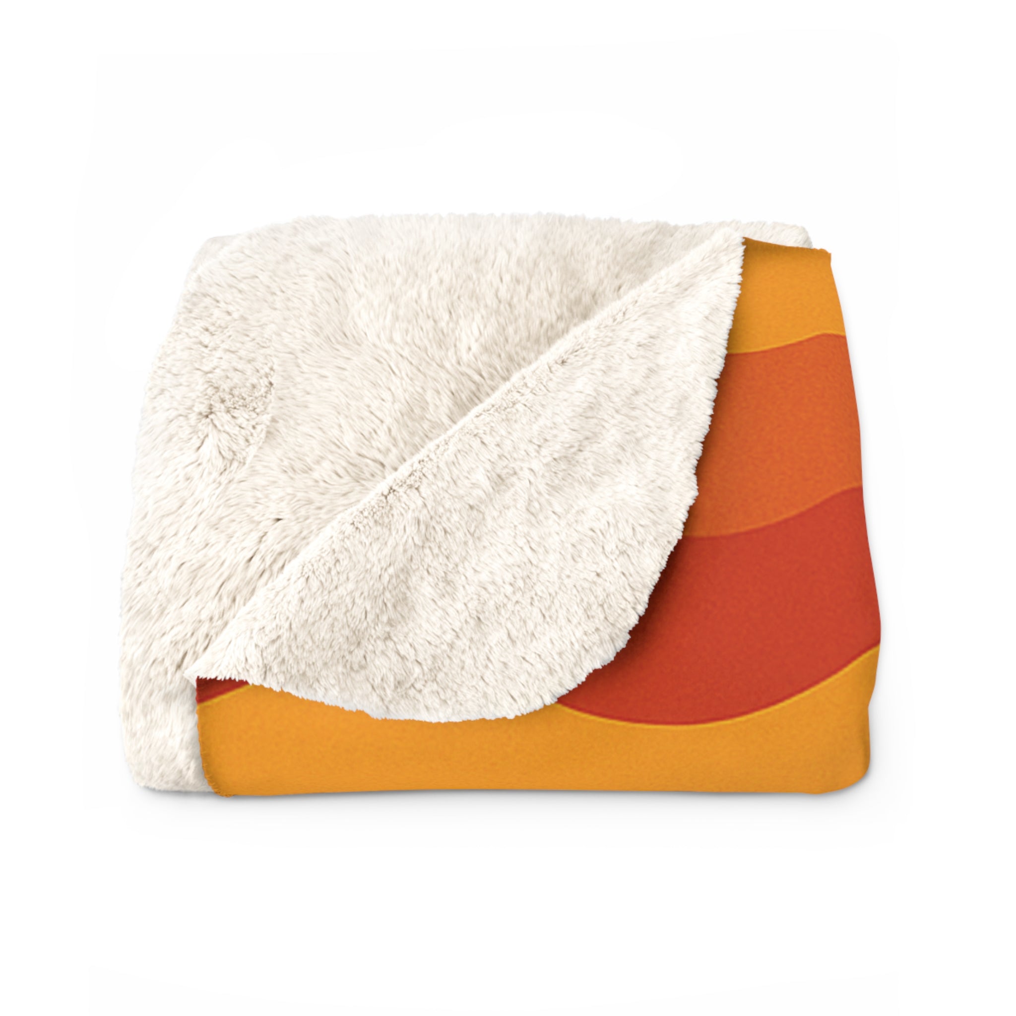 Retro Industrial PNK Floyd Inspired Fleece Blanket — Vintage Sunset Pig Airship Design