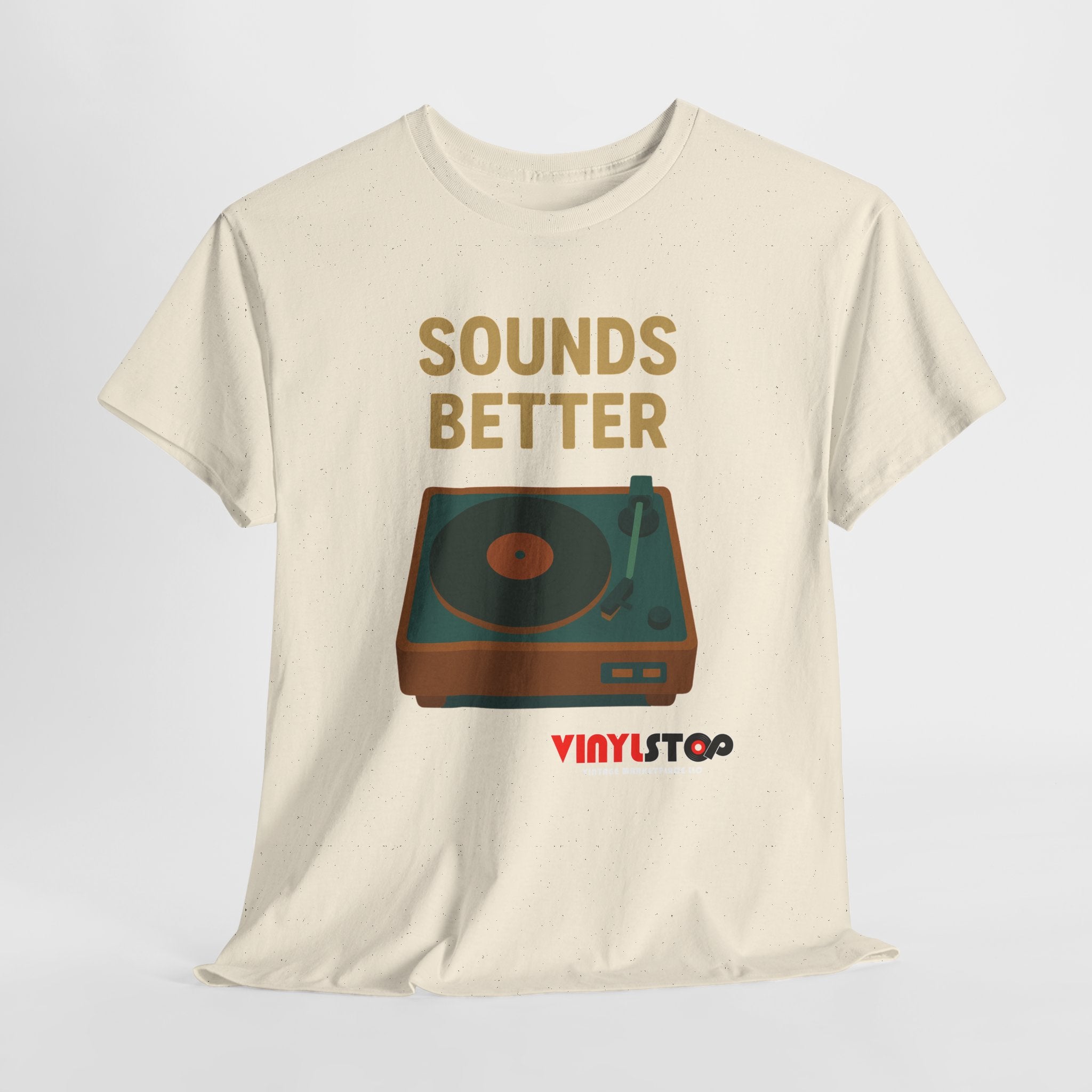 Sounds Better on Vinyl Record T-Shirt | Turntable Graphic Tee
