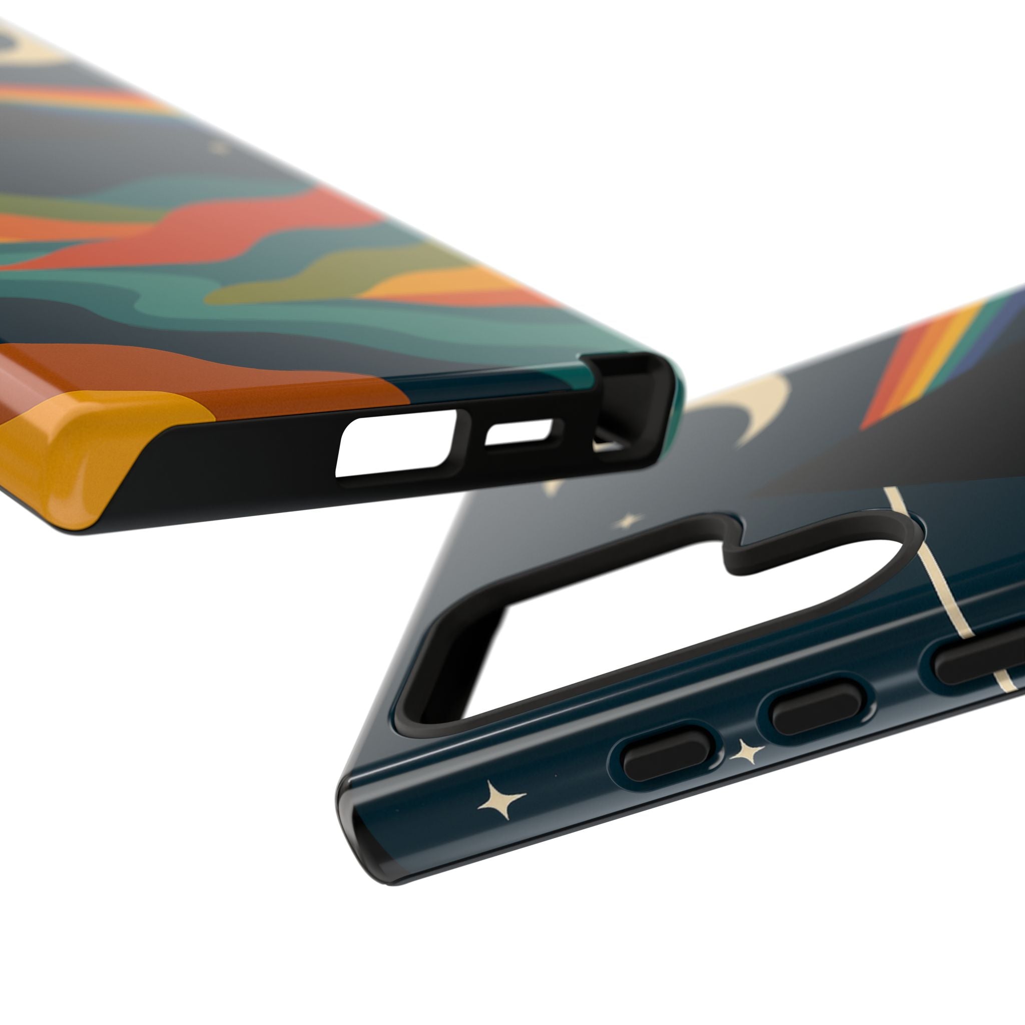 Dark Side of Moon Phone Case — Rainbow Landscape Tough Case Pink Floyd Inspired