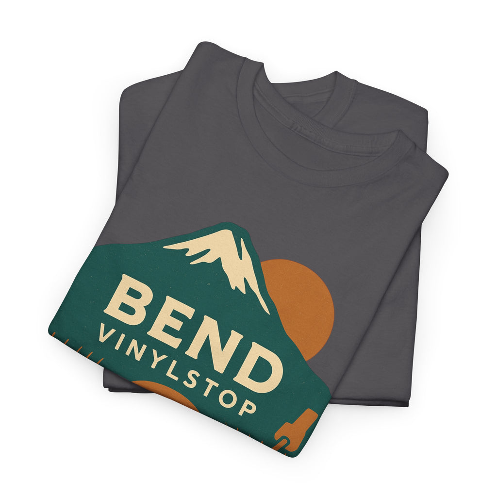 Bend Oregon Vinyl Stop T-Shirt | Mountain Record Player Tee Record Store