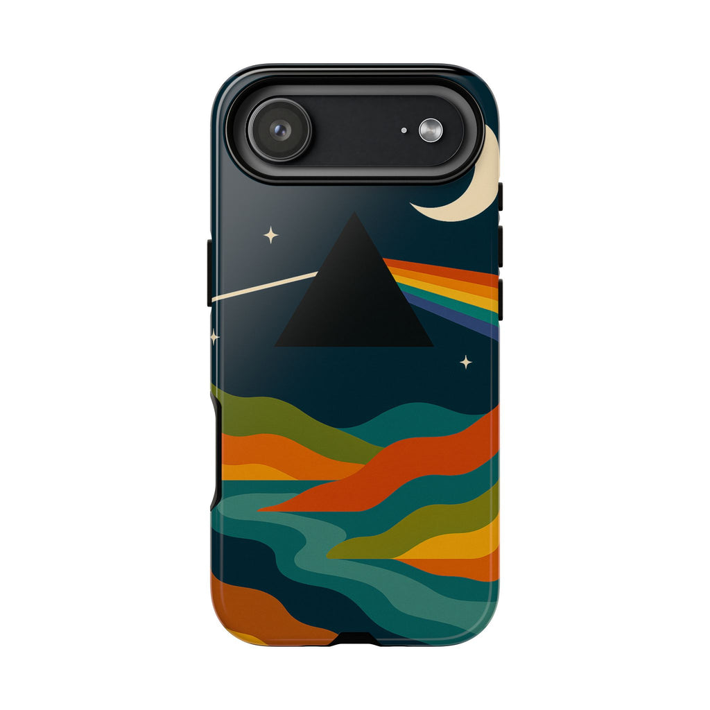 Dark Side of Moon Phone Case — Rainbow Landscape Tough Case Pink Floyd Inspired