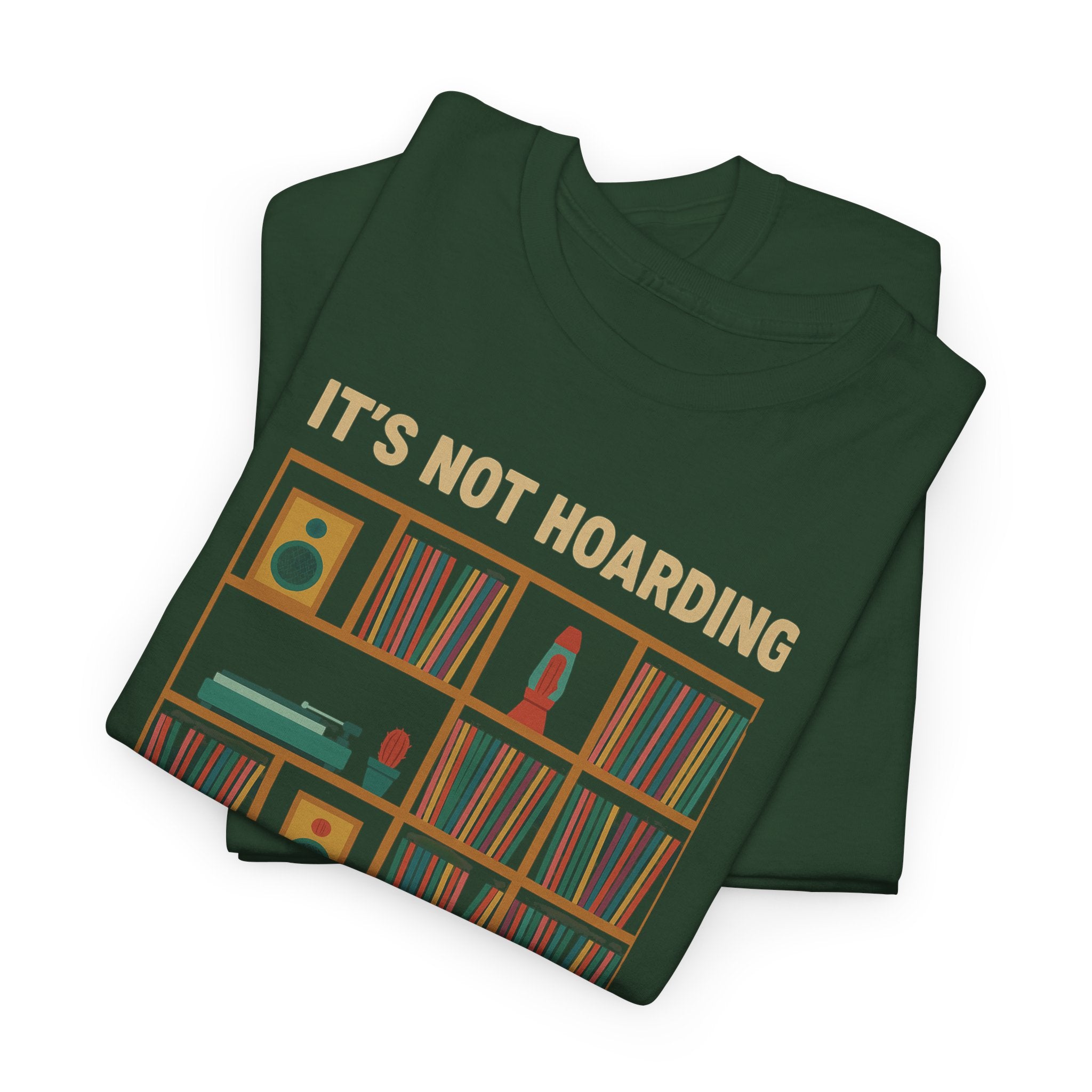 It's Not Hoarding If It's Vinyl T-Shirt | Record Shelf Graphic Tee vinyl collector albums records tshirt