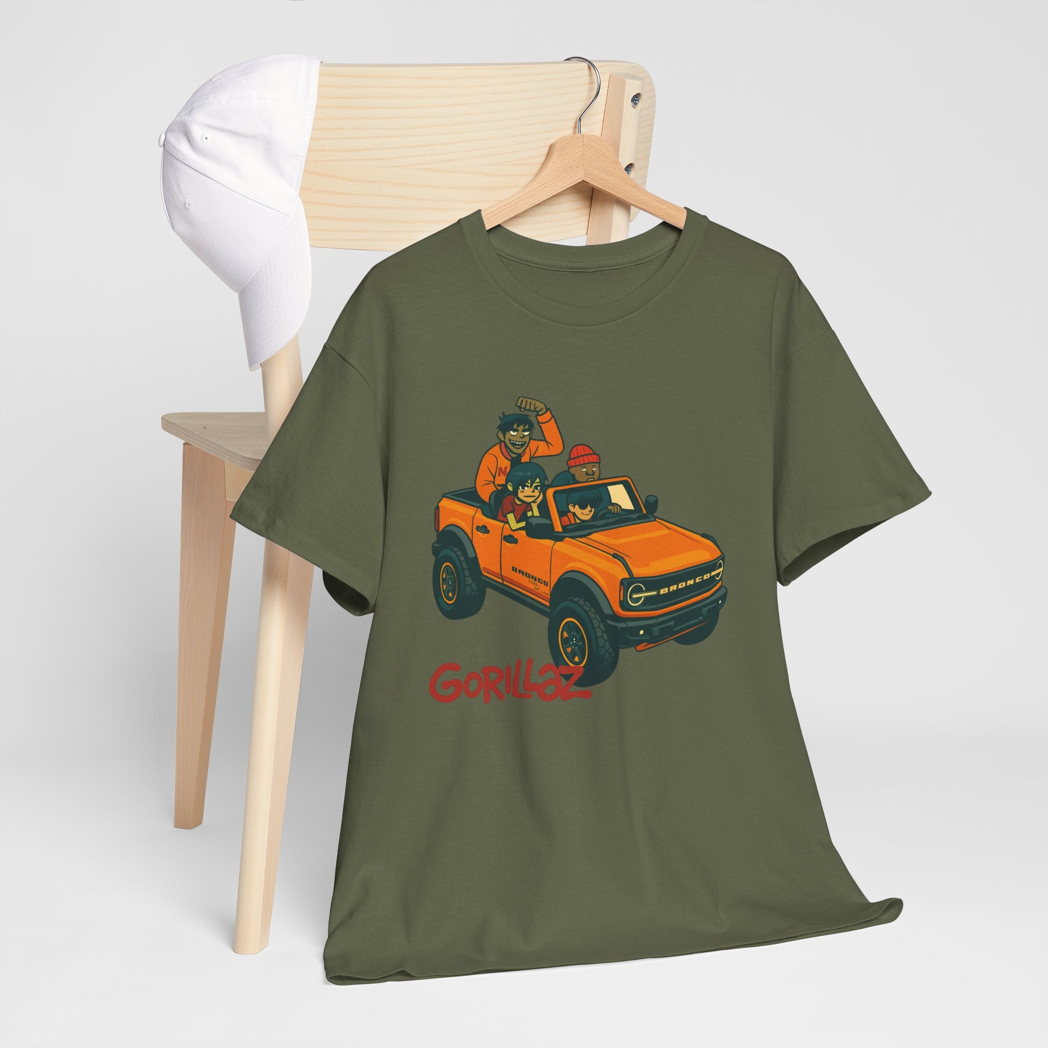 Gorillaz Inspired Bronco Jeep Tee | Band T-Shirt