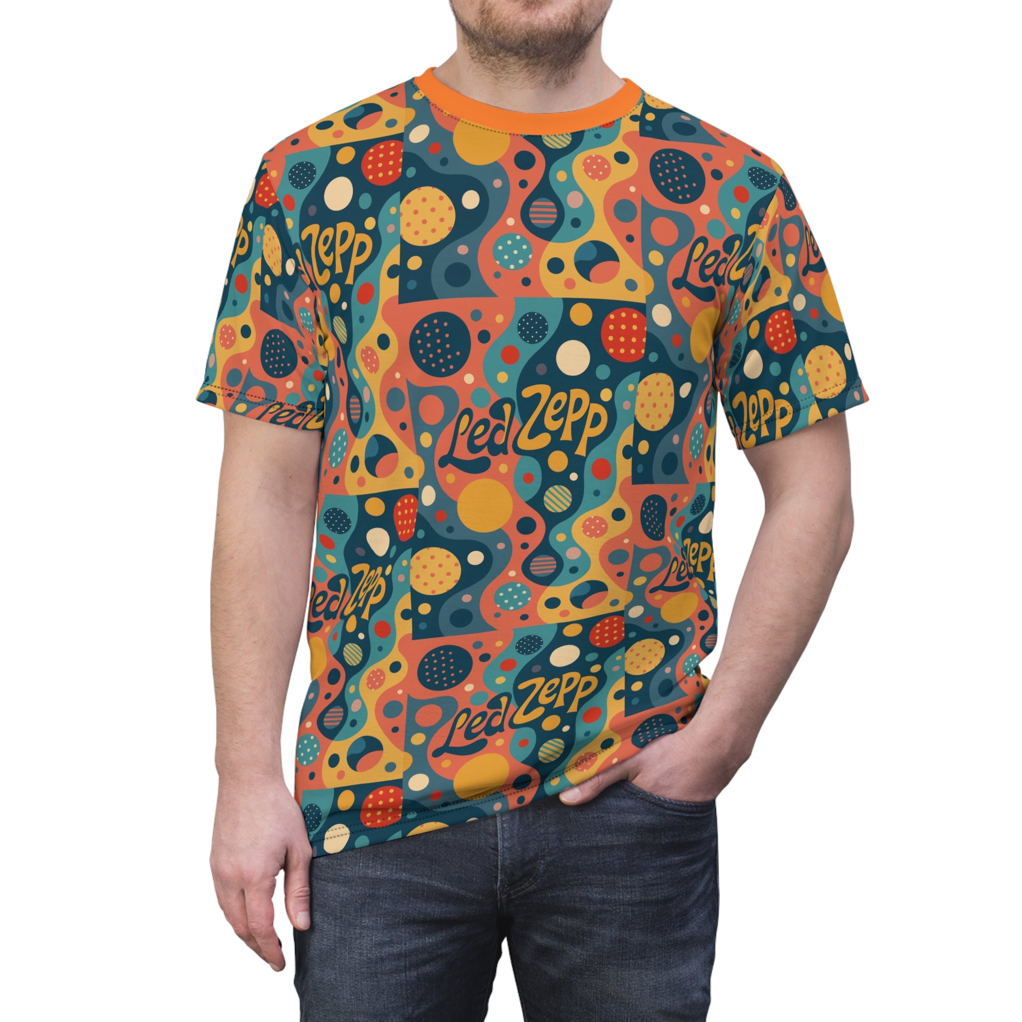 Led Zepp psychedelic pattern Tee | All-over print shirt