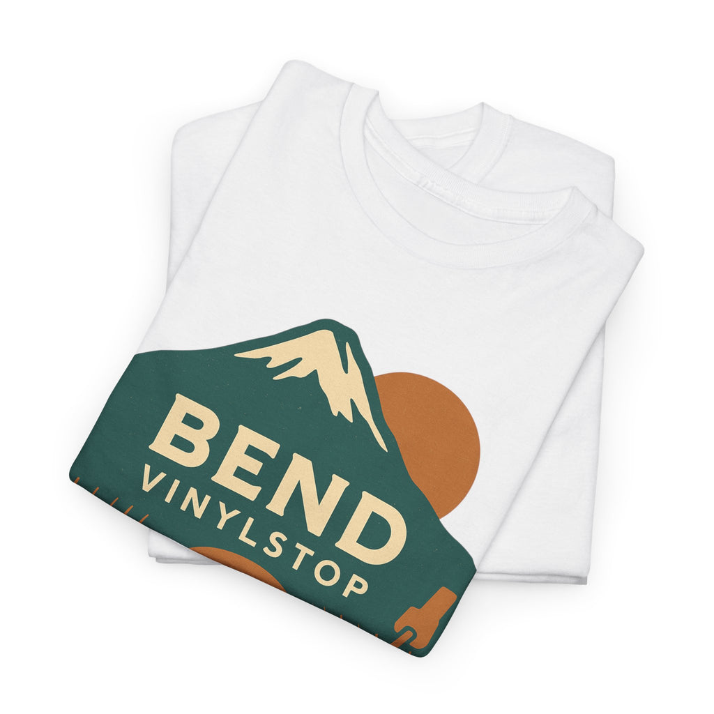 Bend Oregon Vinyl Stop T-Shirt | Mountain Record Player Tee Record Store