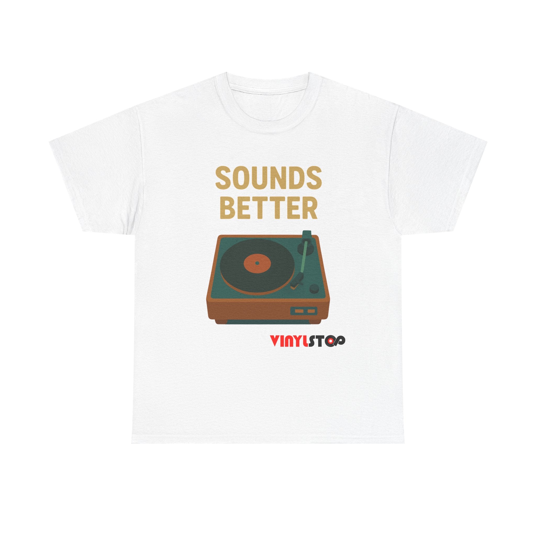 Sounds Better on Vinyl Record T-Shirt | Turntable Graphic Tee