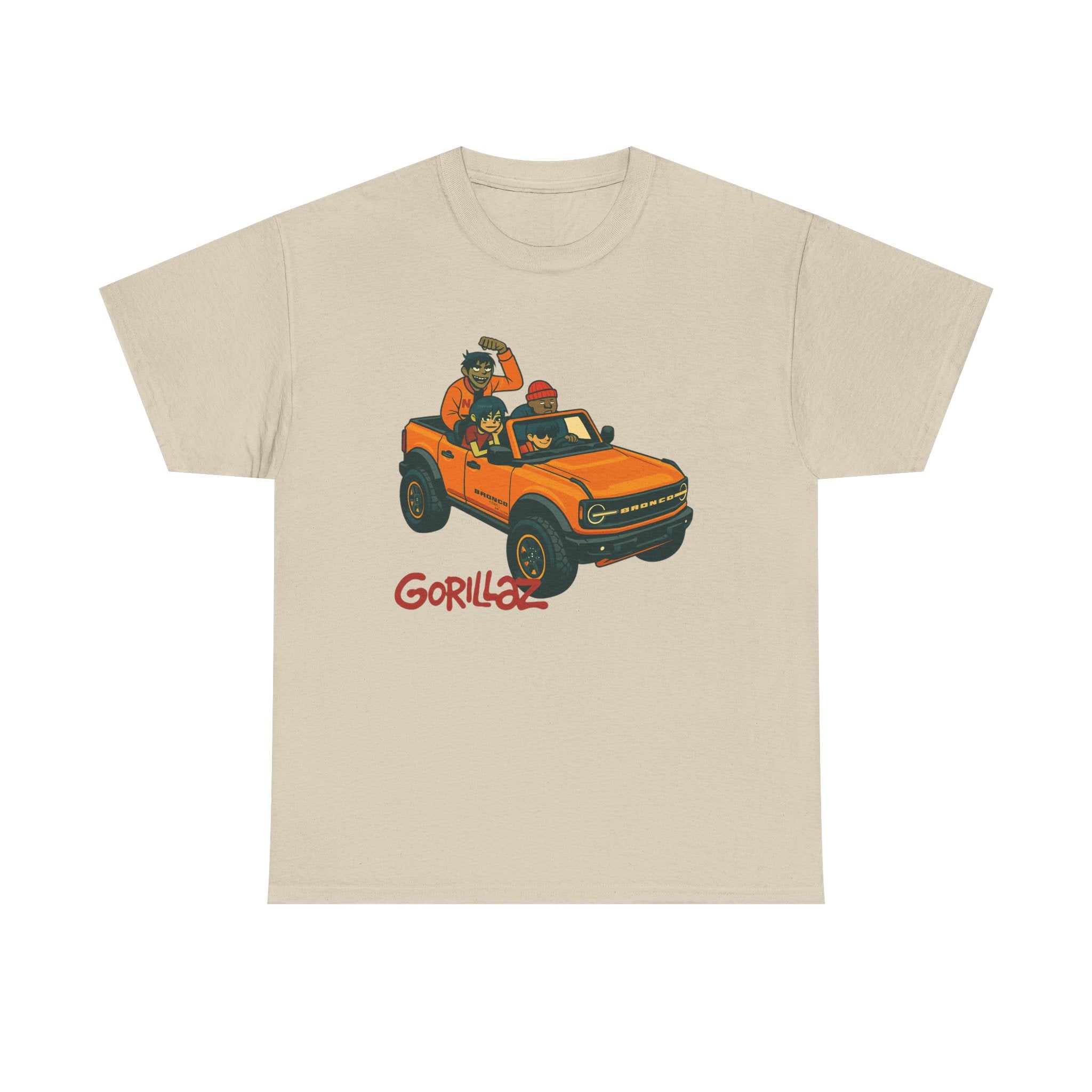 Gorillaz Inspired Bronco Jeep Tee | Band T-Shirt
