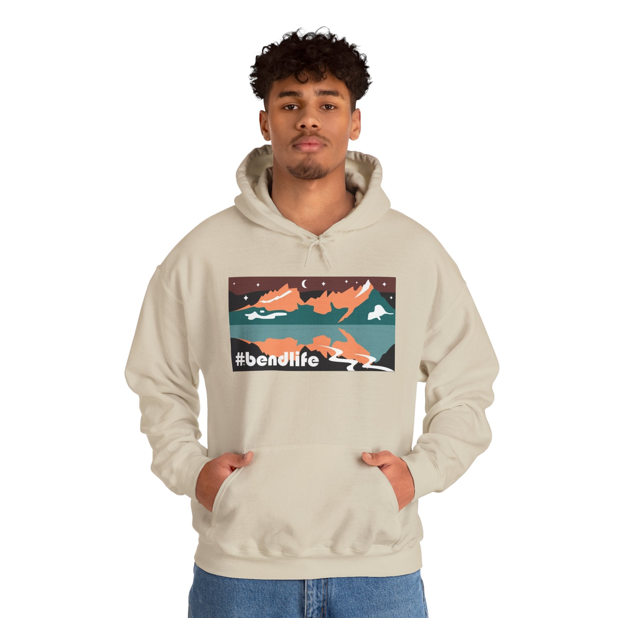 Bend Oregon #bendlife Broken Top Mountain Hoodie - Cascade Collection Bend Oregon Hoodie