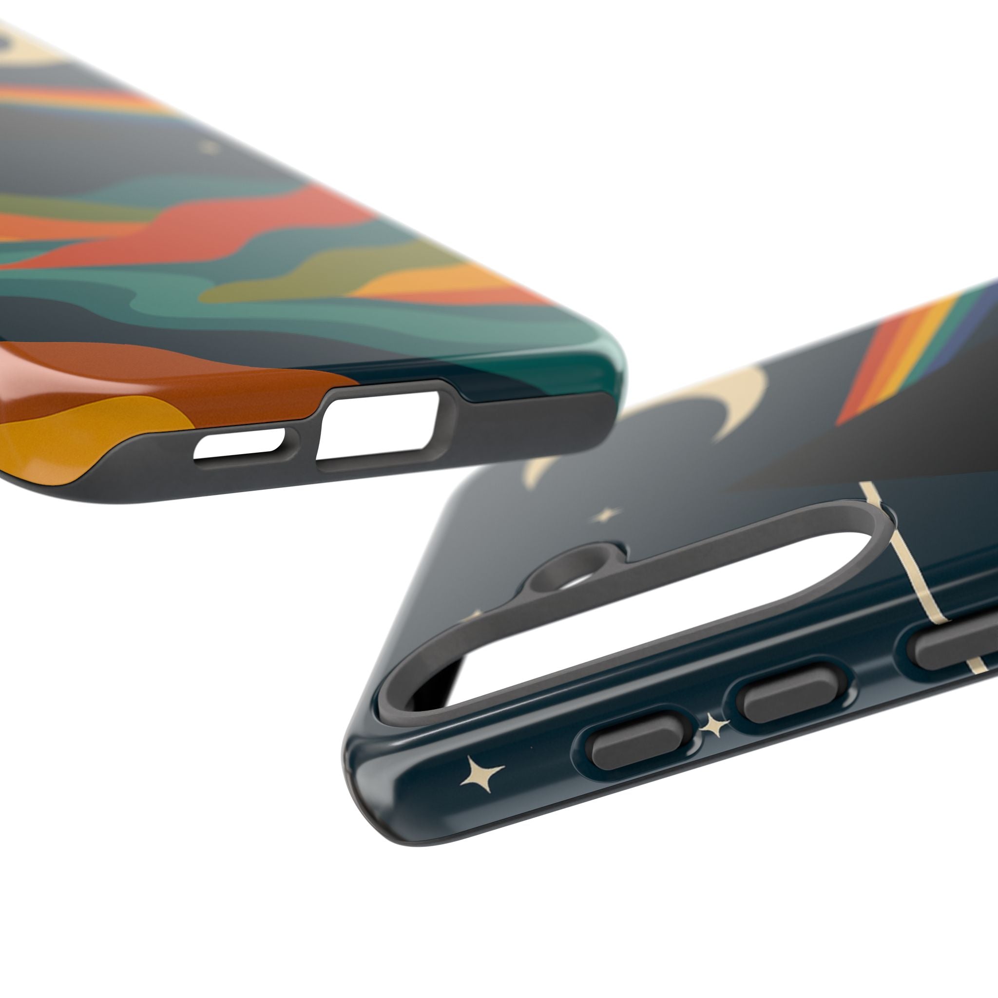 Dark Side of Moon Phone Case — Rainbow Landscape Tough Case Pink Floyd Inspired