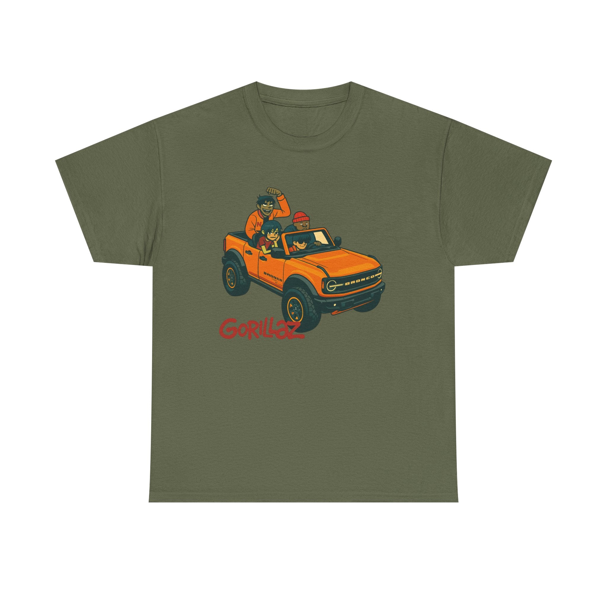 Gorillaz Inspired Bronco Jeep Tee | Band T-Shirt