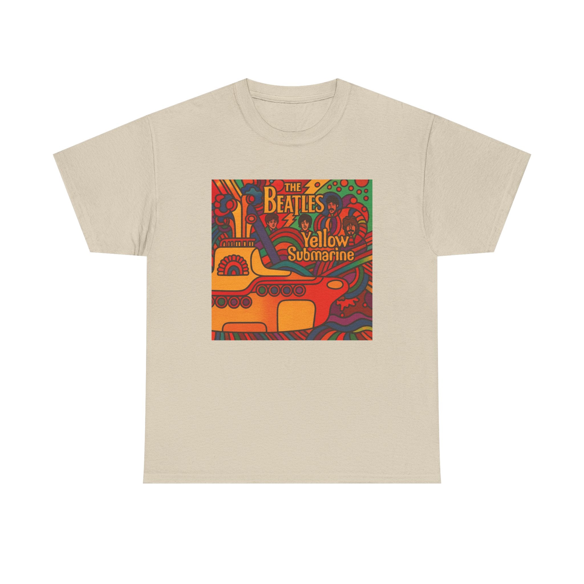 Yellow Submarine Beatles Inspired T-Shirt | Psychedelic Retro Waves, Vintage 60s Art