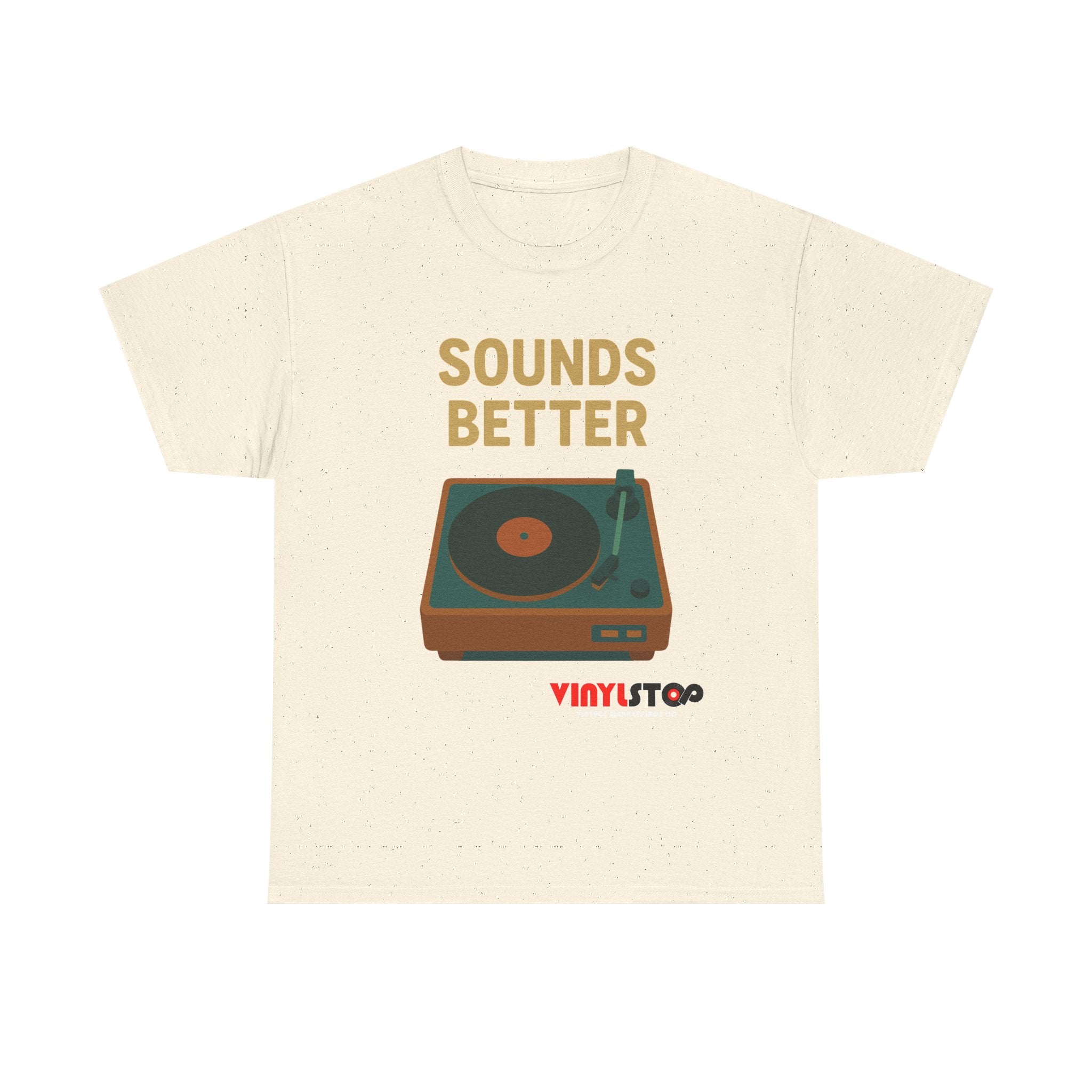 Sounds Better on Vinyl Record T-Shirt | Turntable Graphic Tee