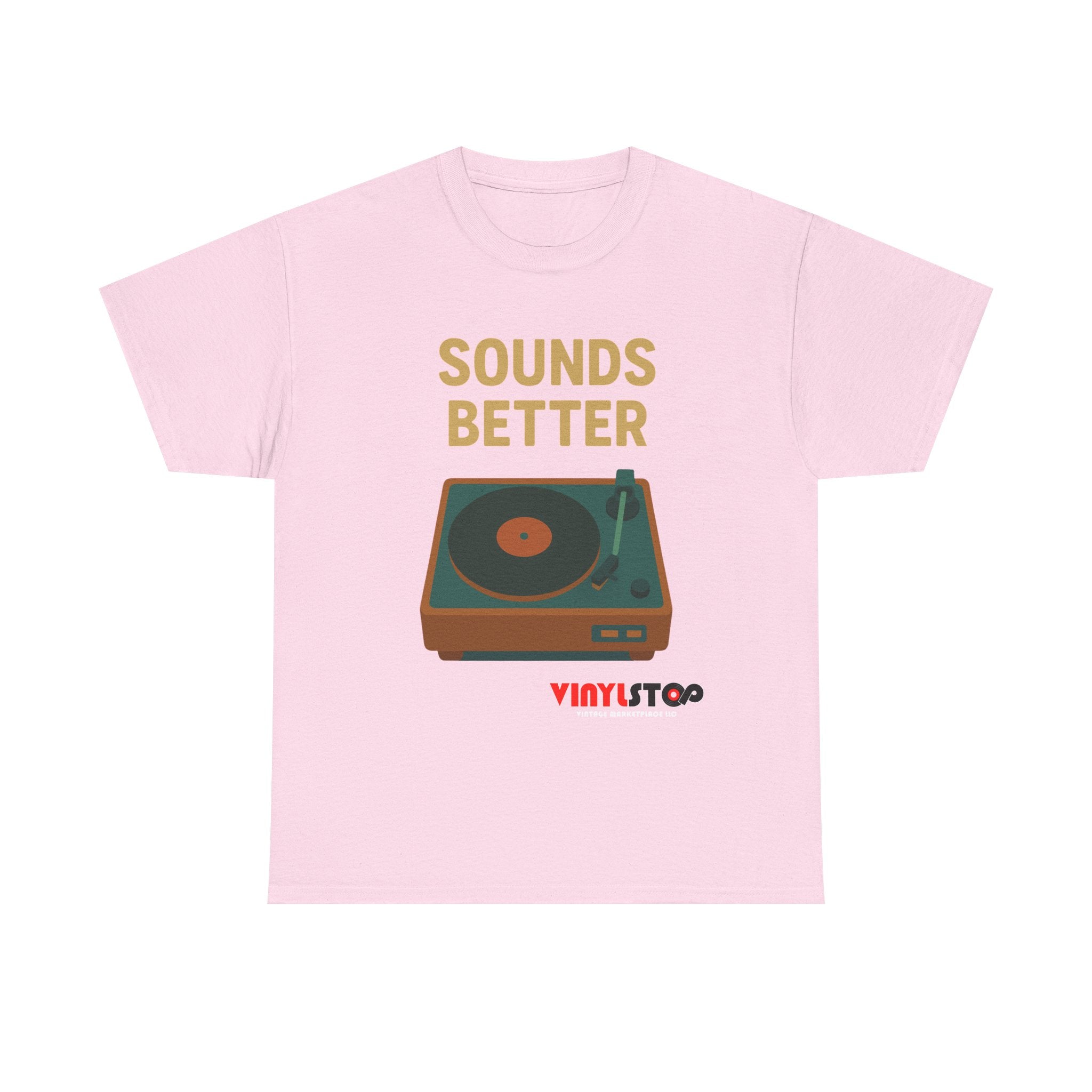 Sounds Better on Vinyl Record T-Shirt | Turntable Graphic Tee