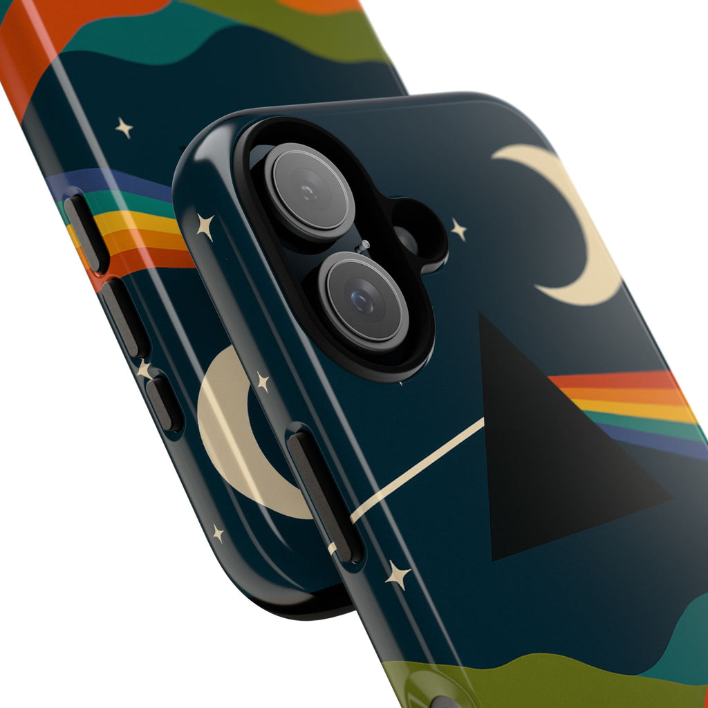 Dark Side of Moon Phone Case — Rainbow Landscape Tough Case Pink Floyd Inspired