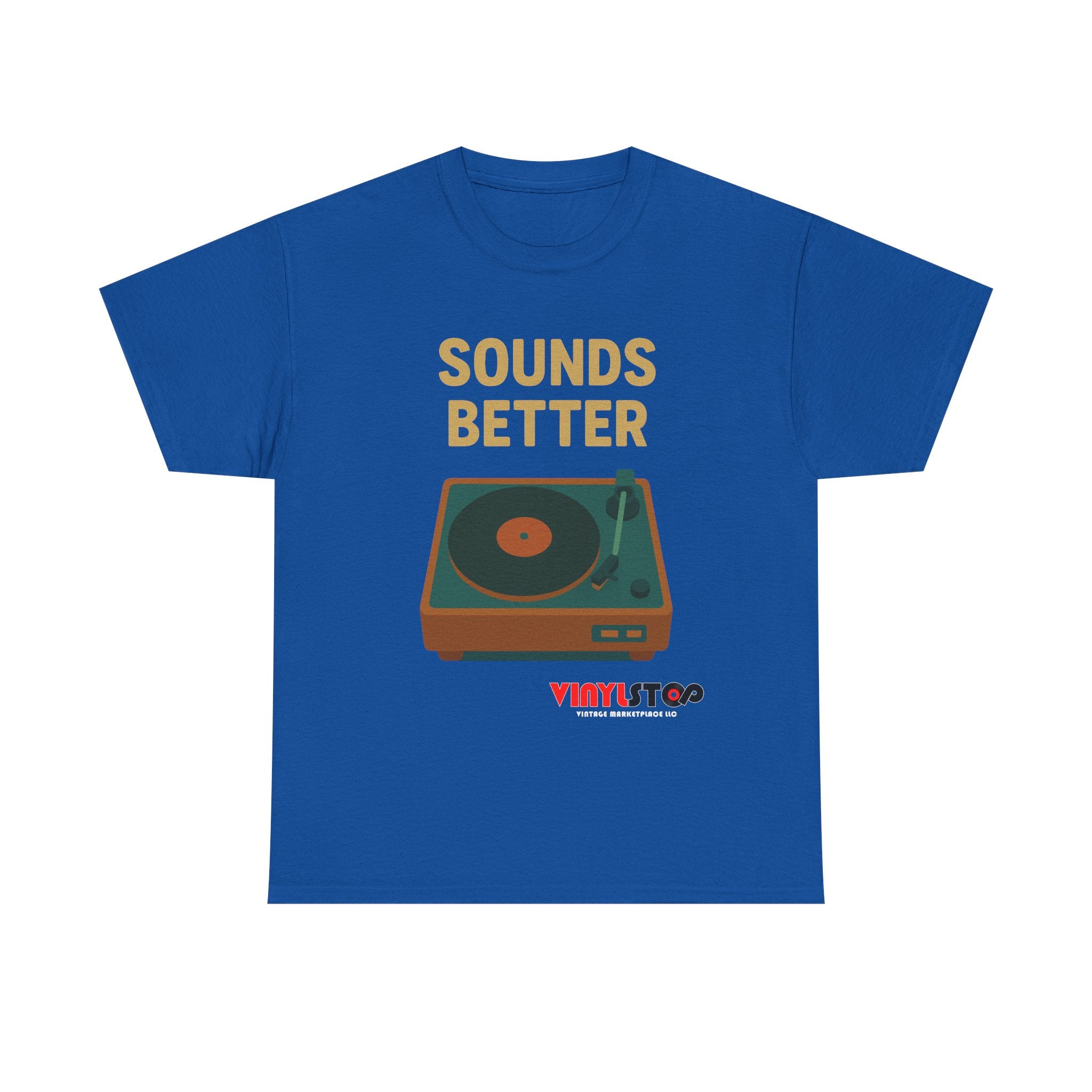 Sounds Better on Vinyl Record T-Shirt | Turntable Graphic Tee