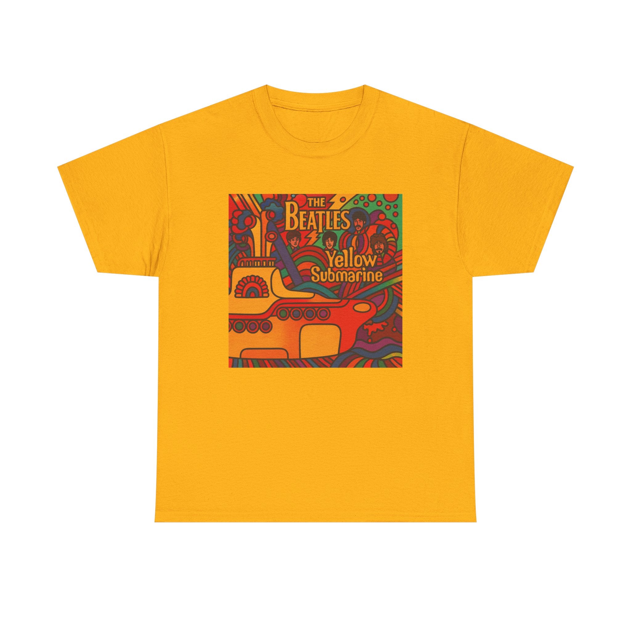Yellow Submarine Beatles Inspired T-Shirt | Psychedelic Retro Waves, Vintage 60s Art