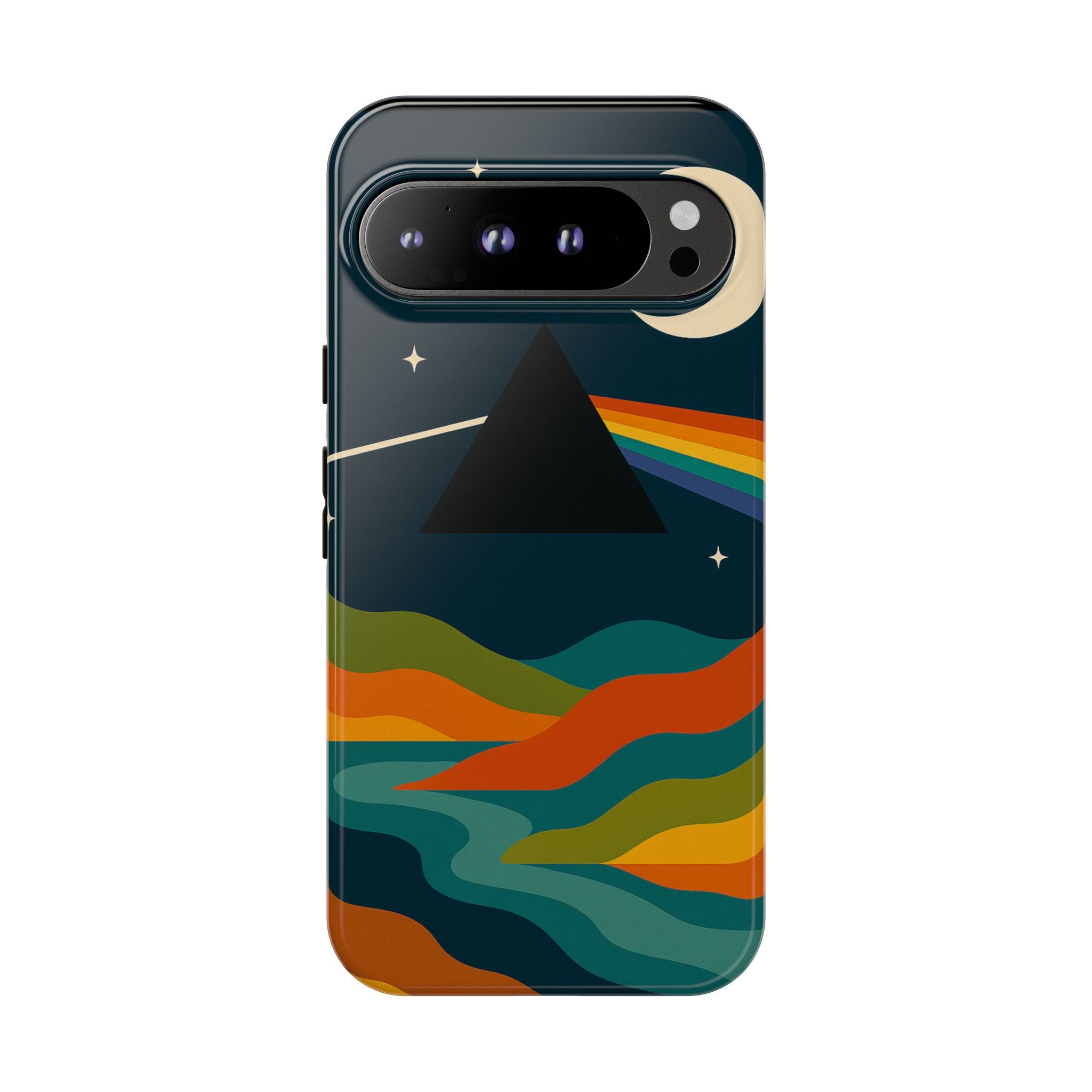 Dark Side of Moon Phone Case — Rainbow Landscape Tough Case Pink Floyd Inspired