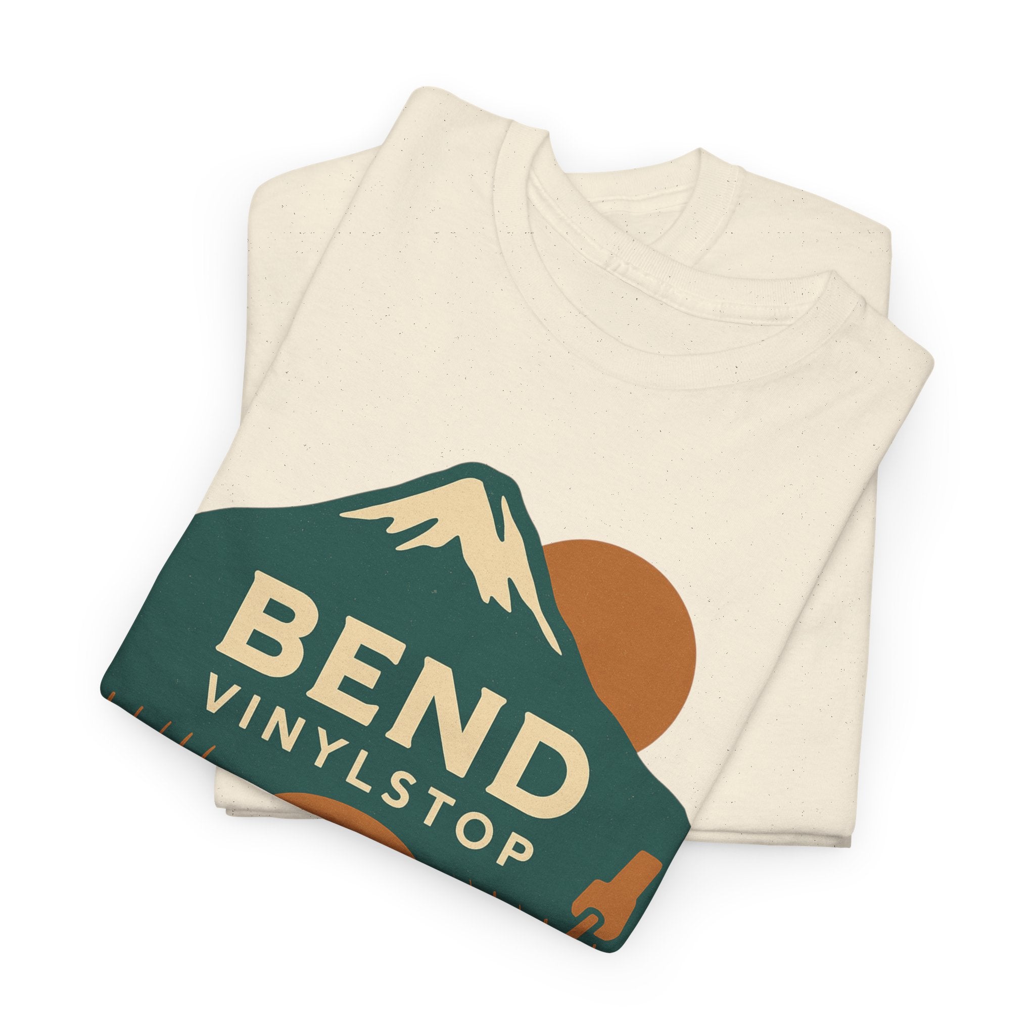 Bend Oregon Vinyl Stop T-Shirt | Mountain Record Player Tee Record Store